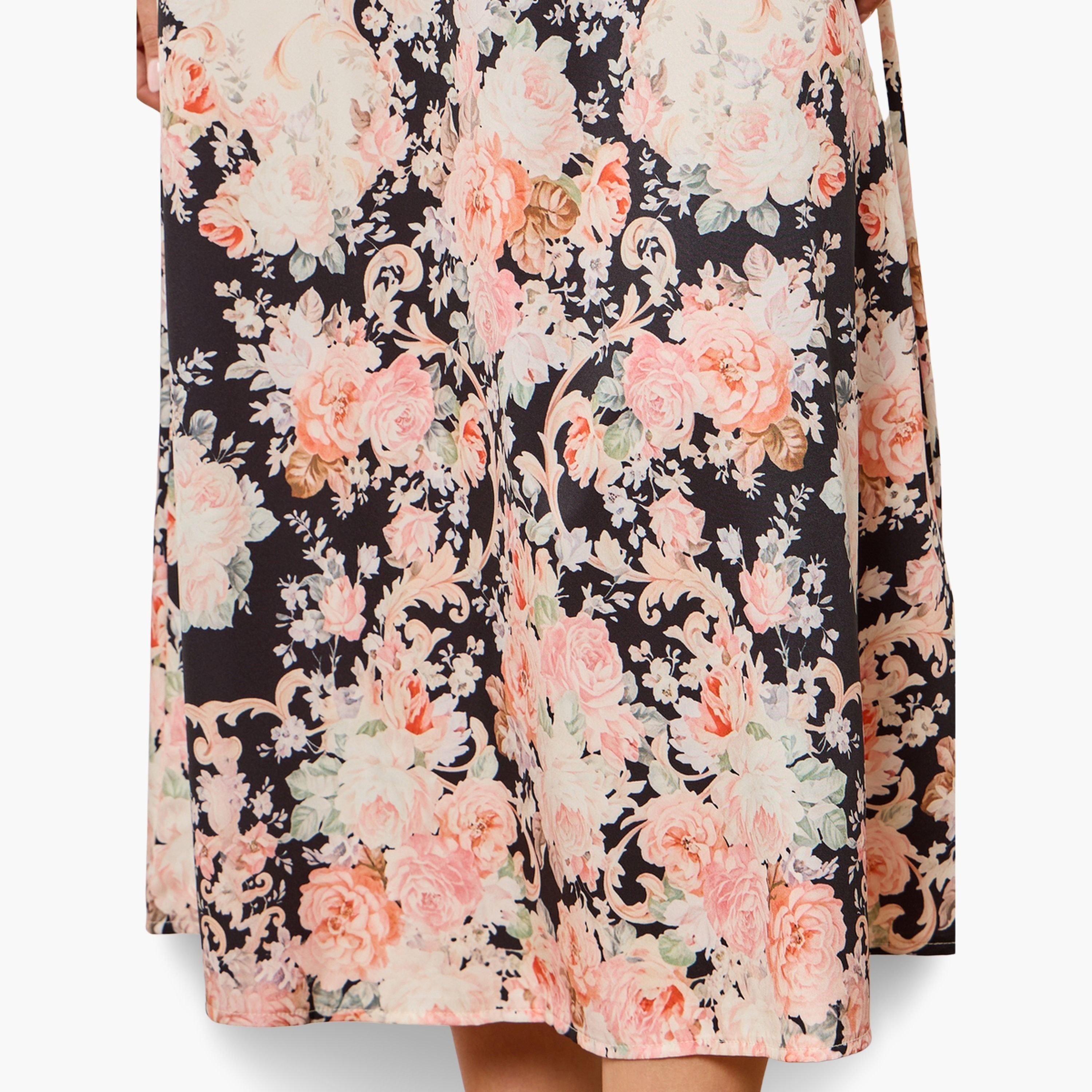 تنورة ميدي بطبعة زهور-women-clothing-bottoms-skirts-image-3