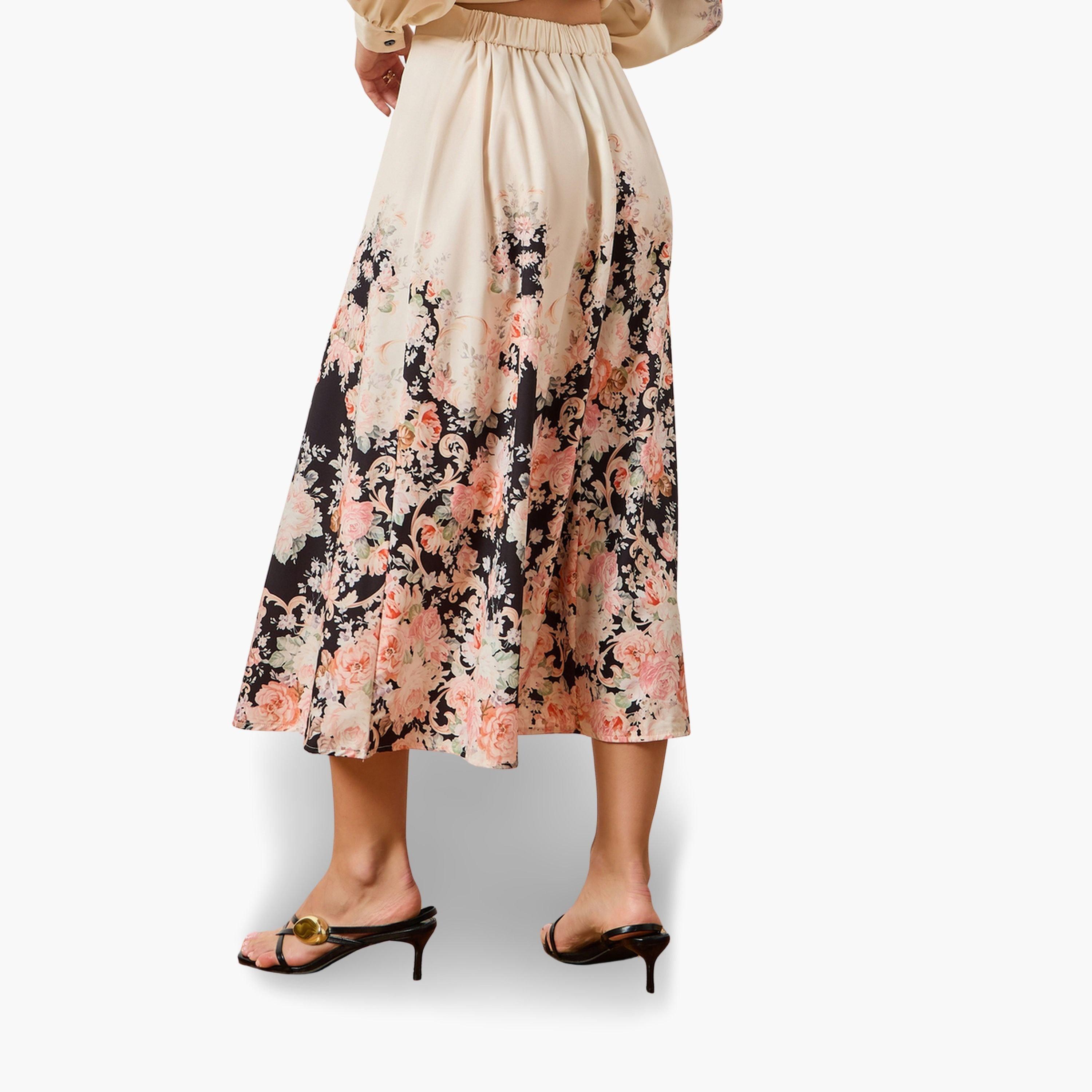 تنورة ميدي بطبعة زهور-women-clothing-bottoms-skirts-image-4