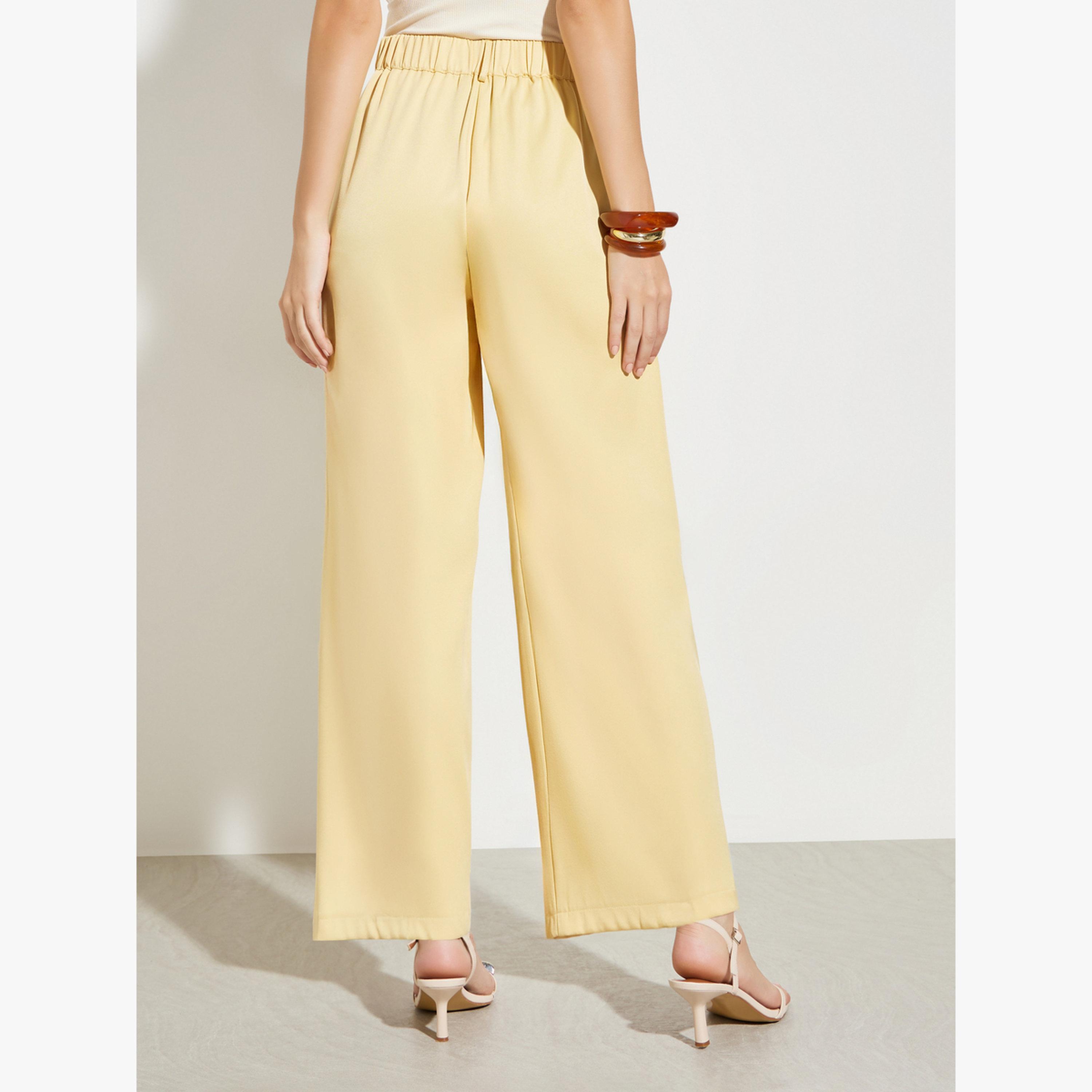 بنطال بأرجل واسعة بكسرات-women-clothing-bottoms-joggers-image-5