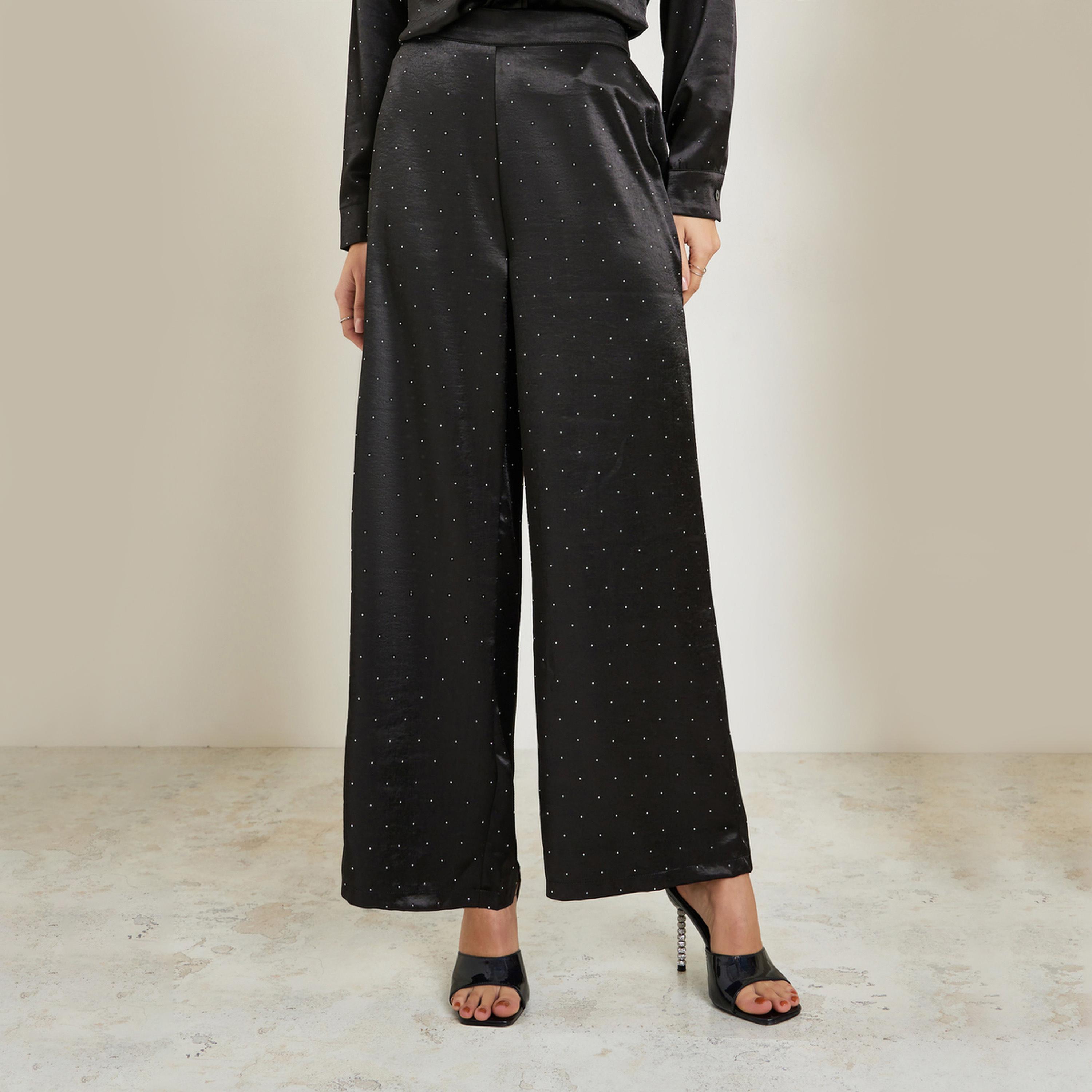 بنطال منمق بأرجل واسعة-women-clothing-bottoms-trousers-image-1