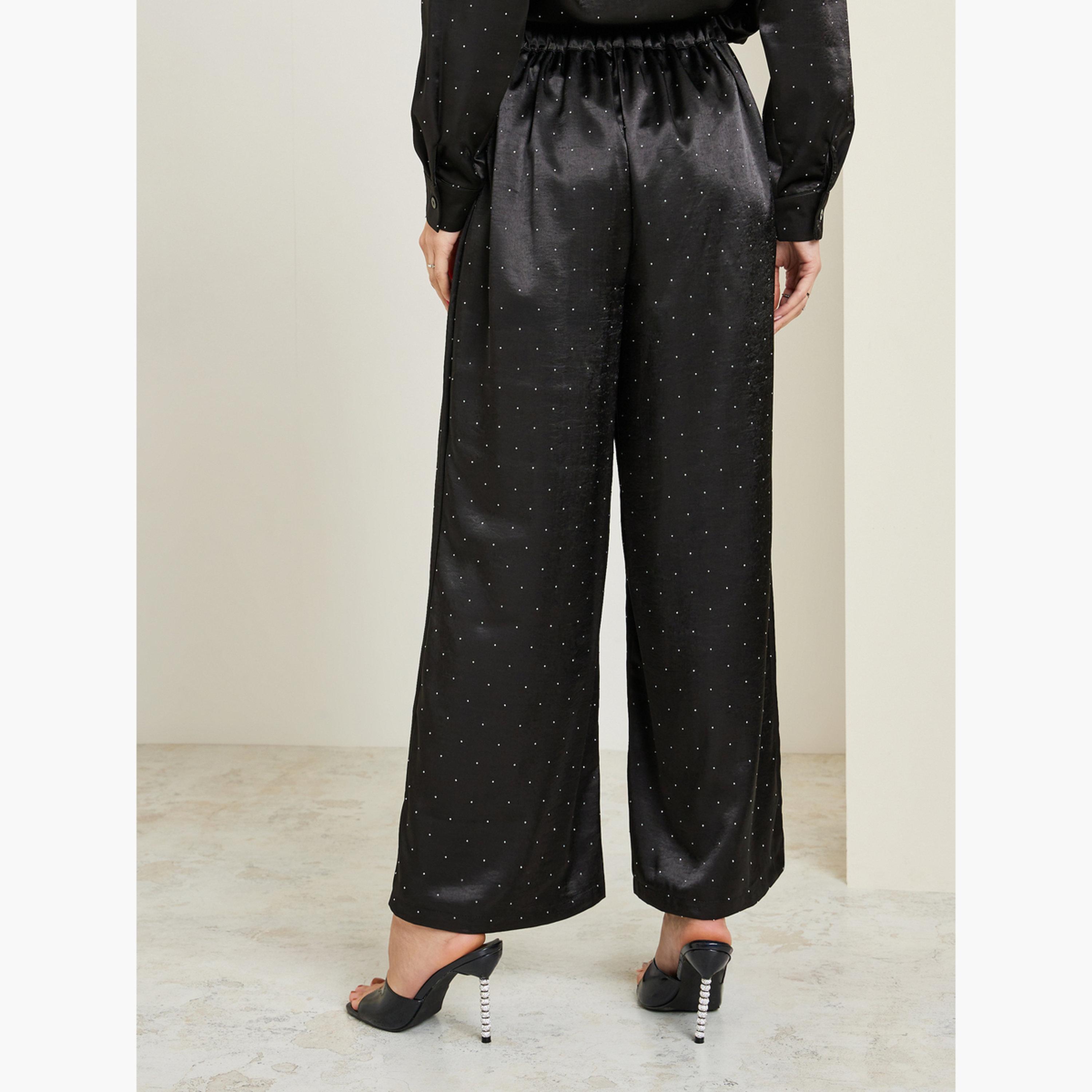 بنطال منمق بأرجل واسعة-women-clothing-bottoms-trousers-image-3