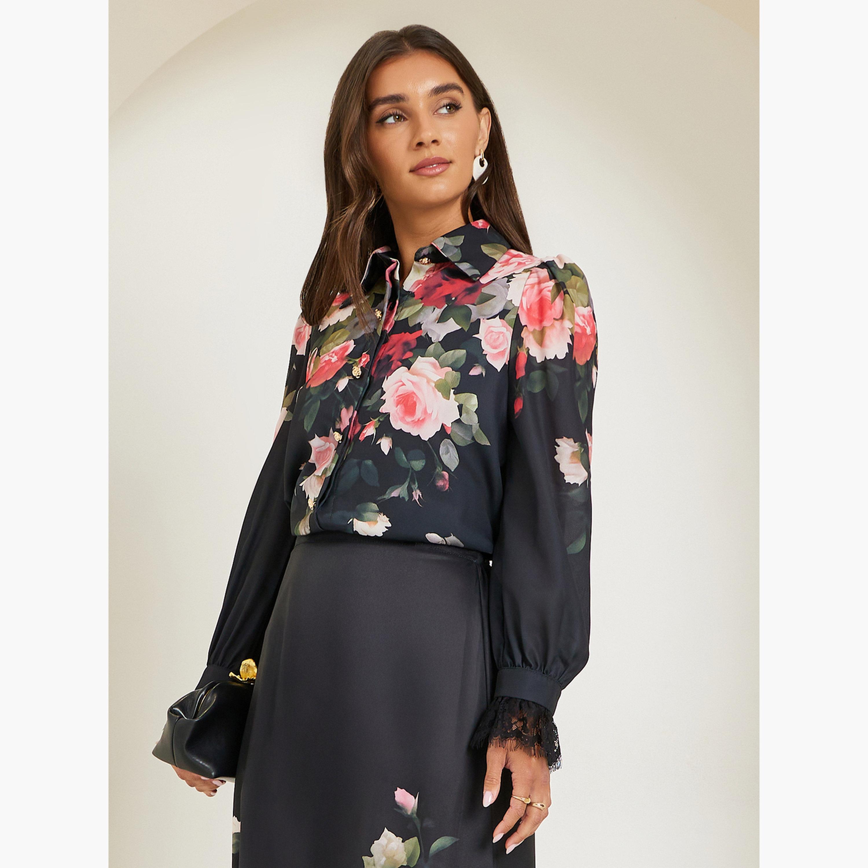 بلوزة بأكمام طويلة وطبعة زهور-women-clothing-shirtsandblouses-shirts-image-3