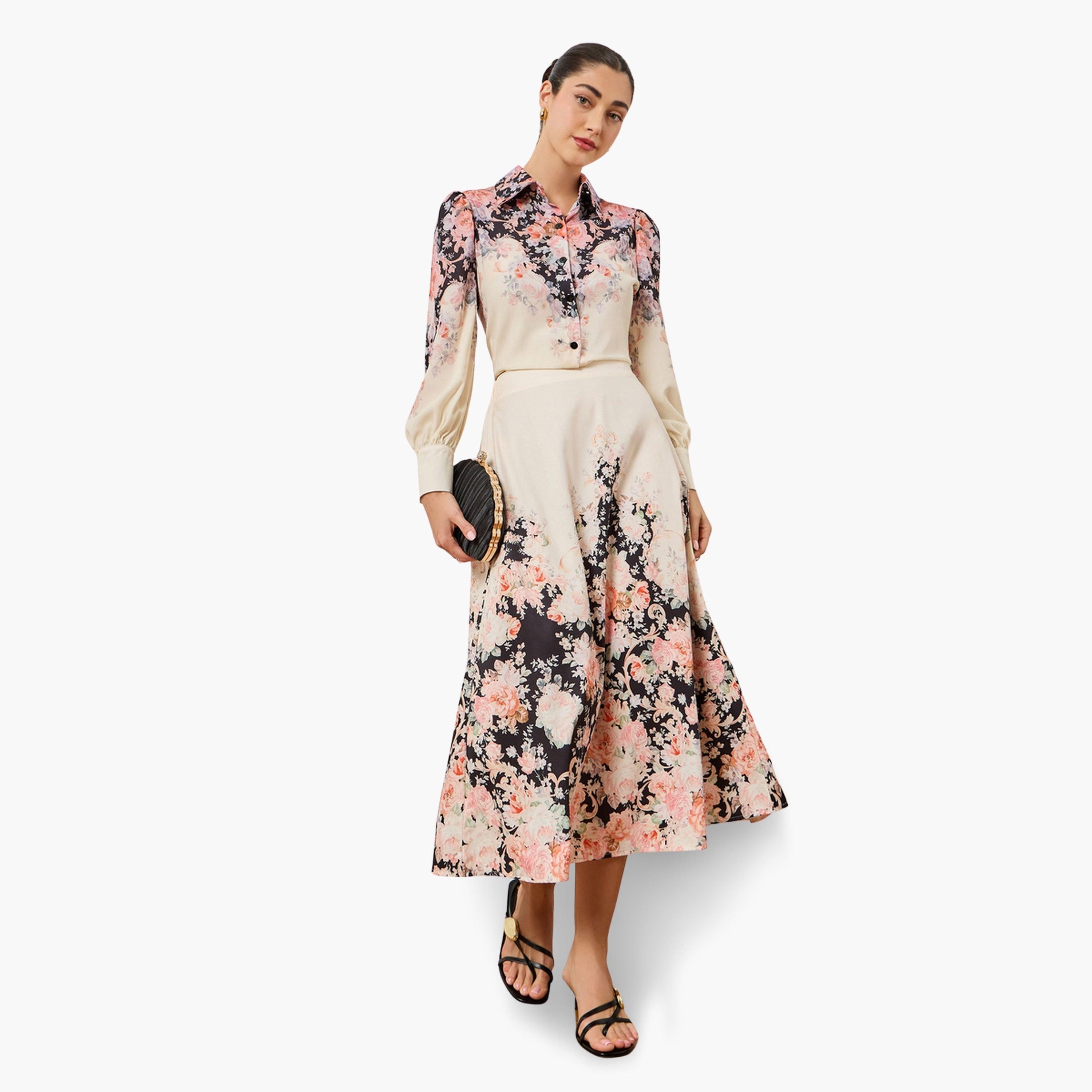 بلوزة بأزرار وطبعة زهور لون أوف وايت-women-clothing-shirtsandblouses-shirts-image-2