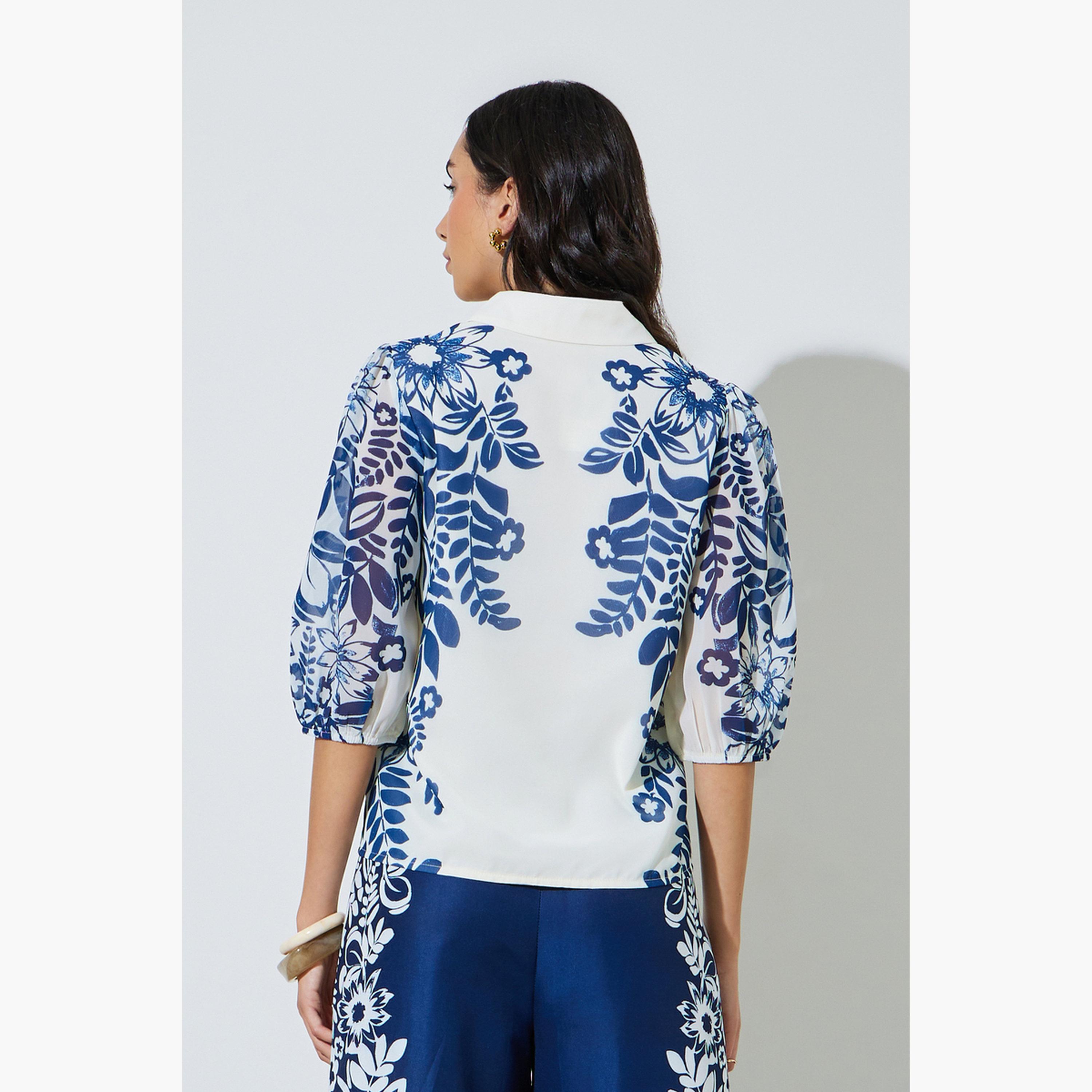 بلوزة بطبعة زهور وحافة-women-clothing-shirtsandblouses-shirts-image-4