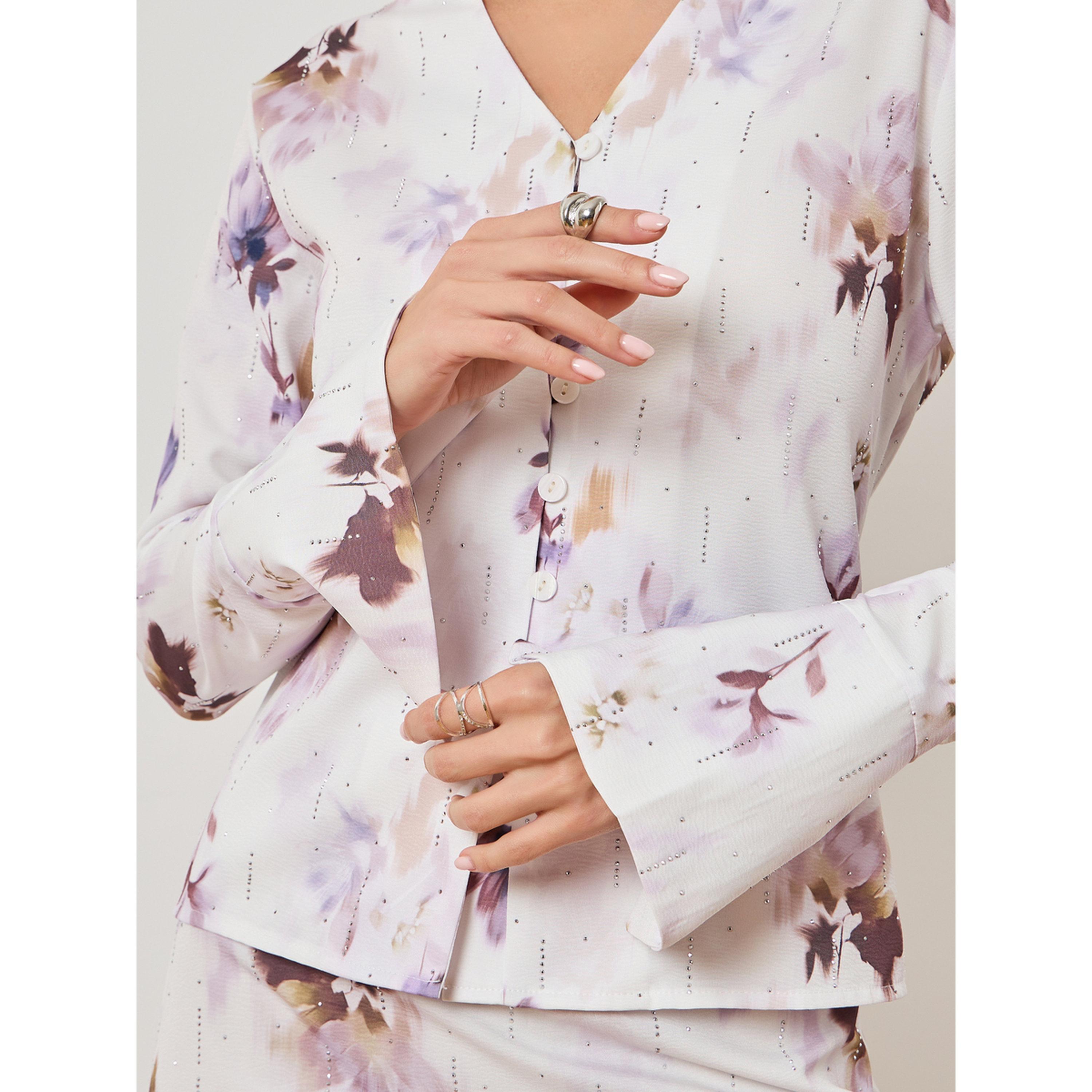 Styli Women Off-White Floral Print Long Sleeve Blouse-women-clothing-shirtsandblouses-blouses-image-4