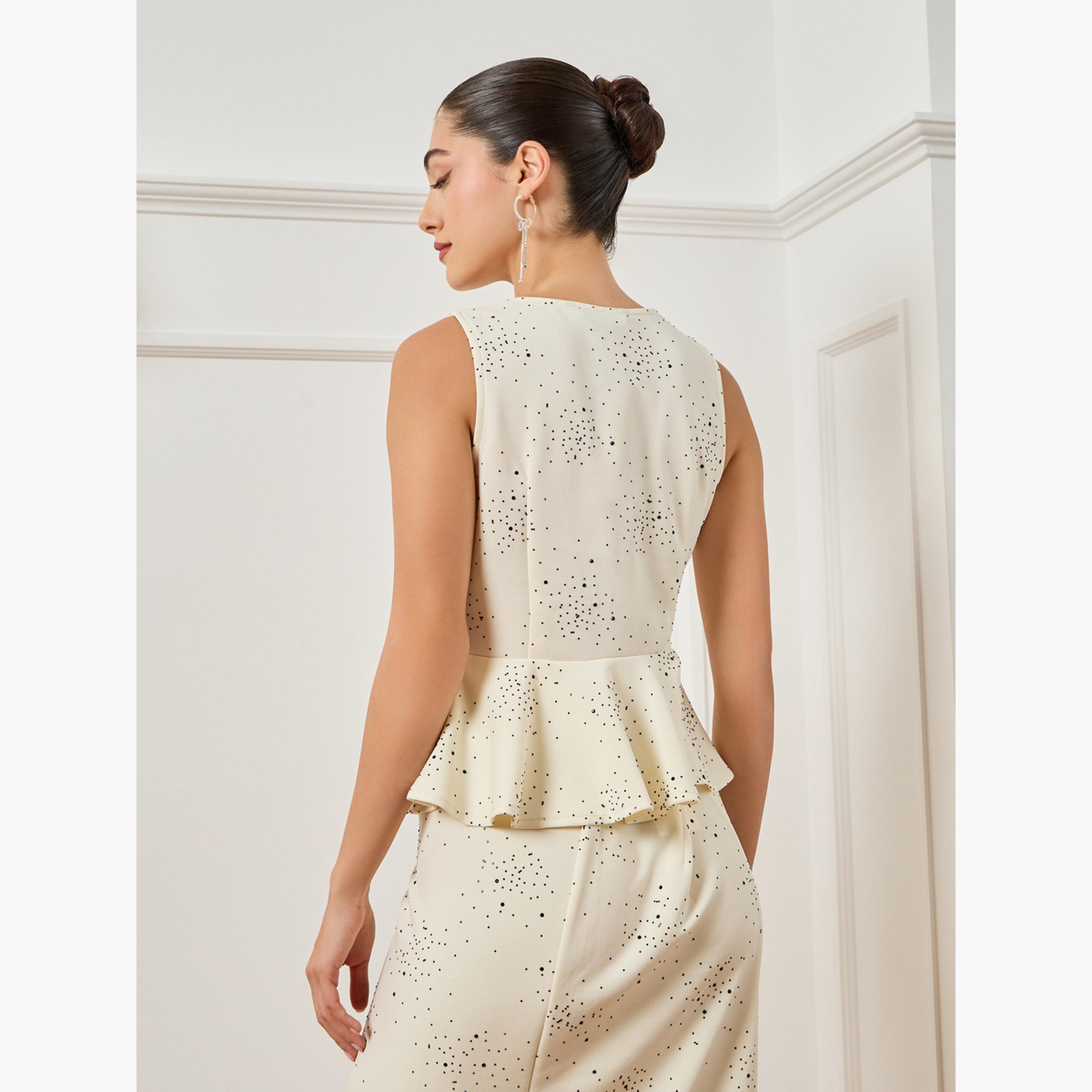 Styli Women Off-White Sleeveless Peplum Top-women-clothing-shirtsandblouses-blouses-image-4
