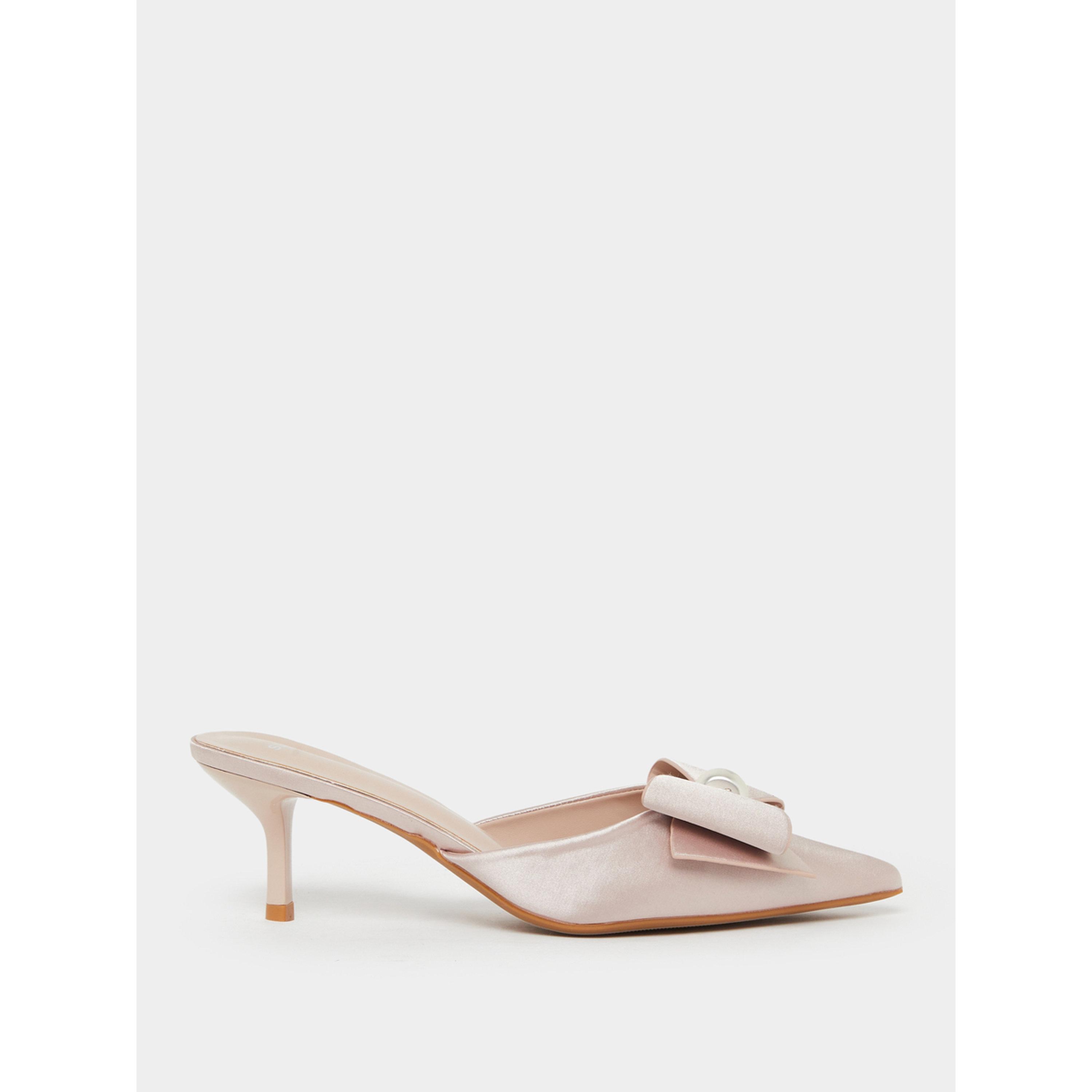 حذاء ميول ساتان وتفاصيل فيونكة-women-shoes-heels-image-2