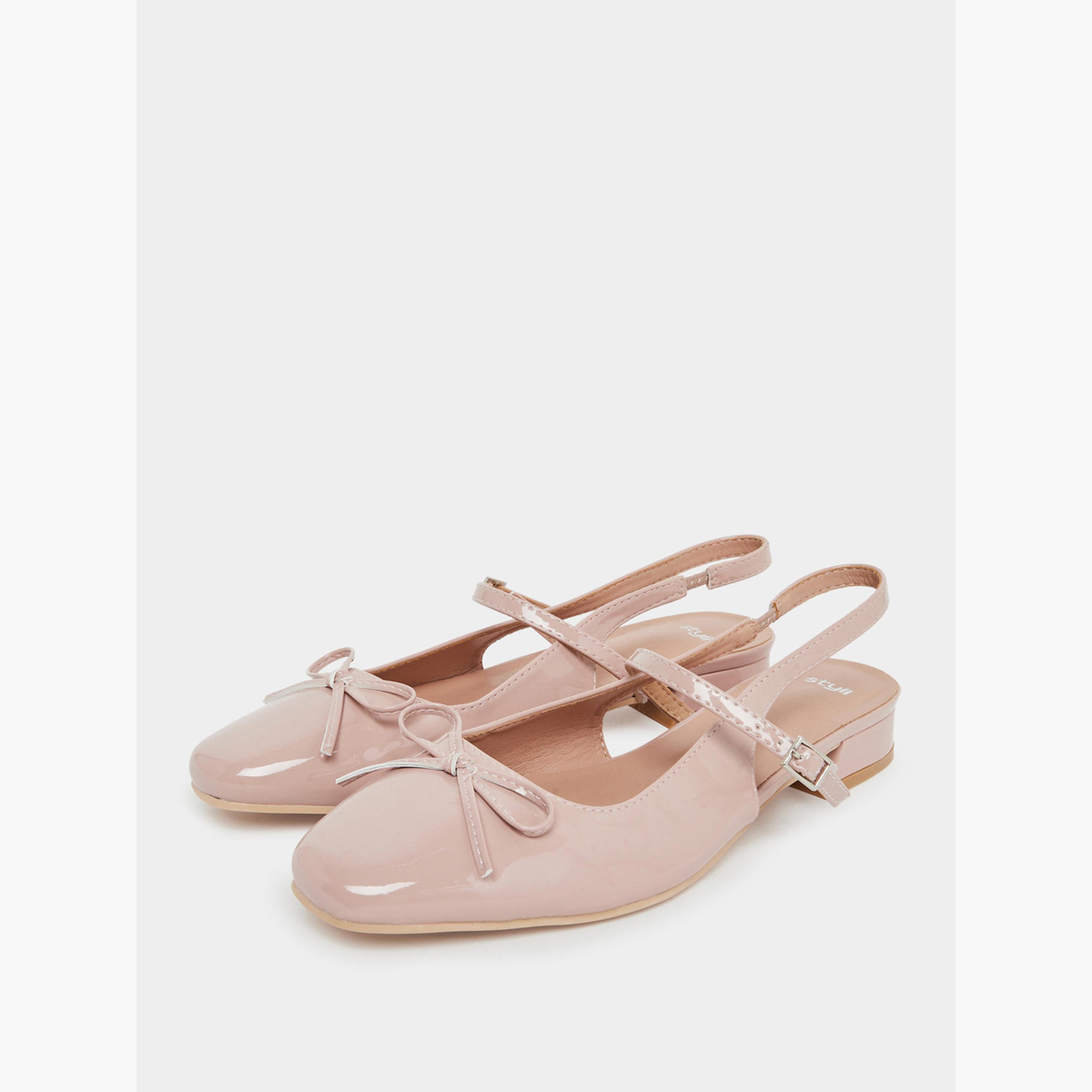 Styli Pink Patent Mary Jane Flats-women-shoes-heels-image-1