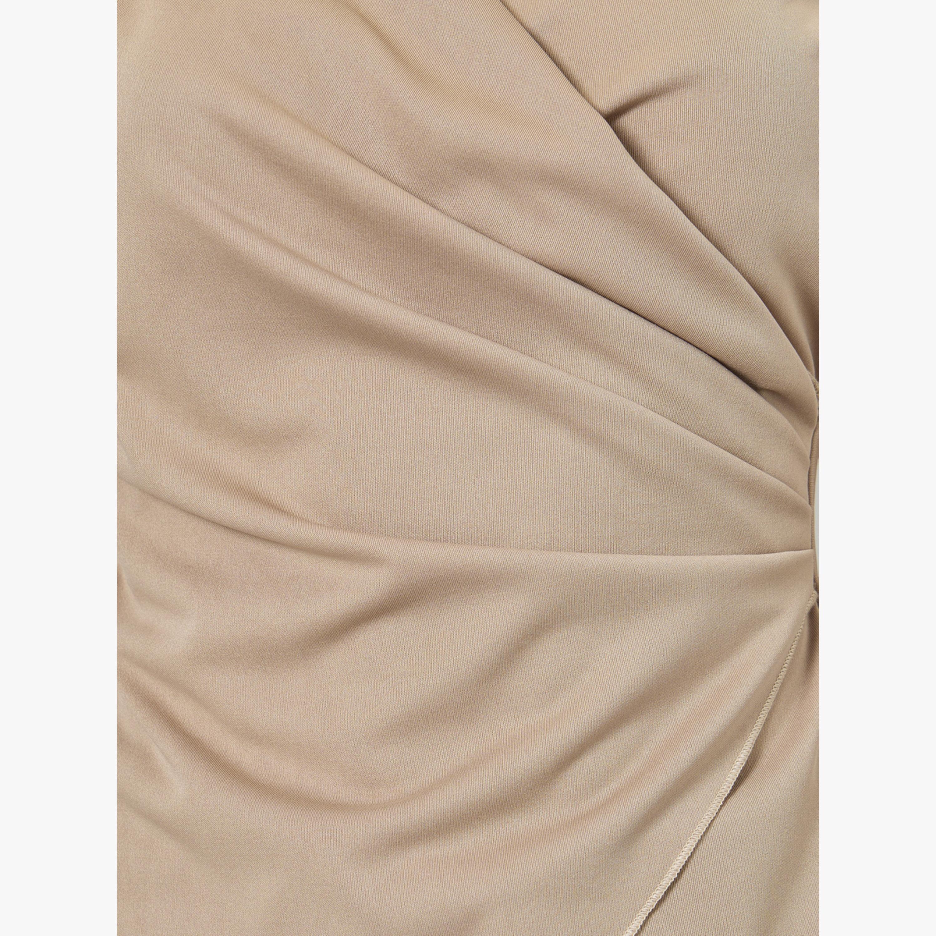 Styli Beige Solid Bell Sleeve Wrap Top-women-clothing-shirtsandblouses-blouses-image-4