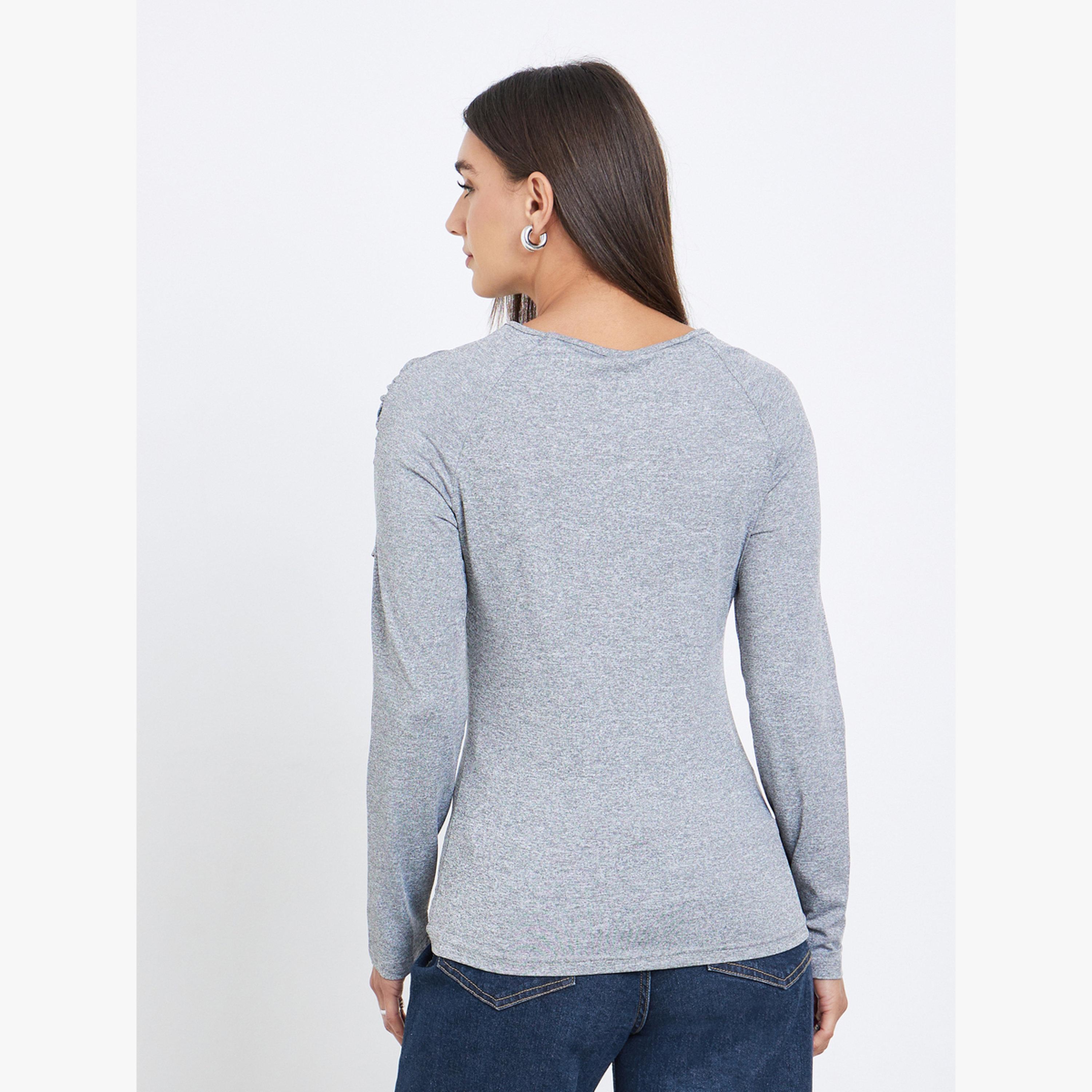 بلوزة بأكمام طويلة وتفاصيل منسدلة-women-clothing-shirtsandblouses-blouses-image-5