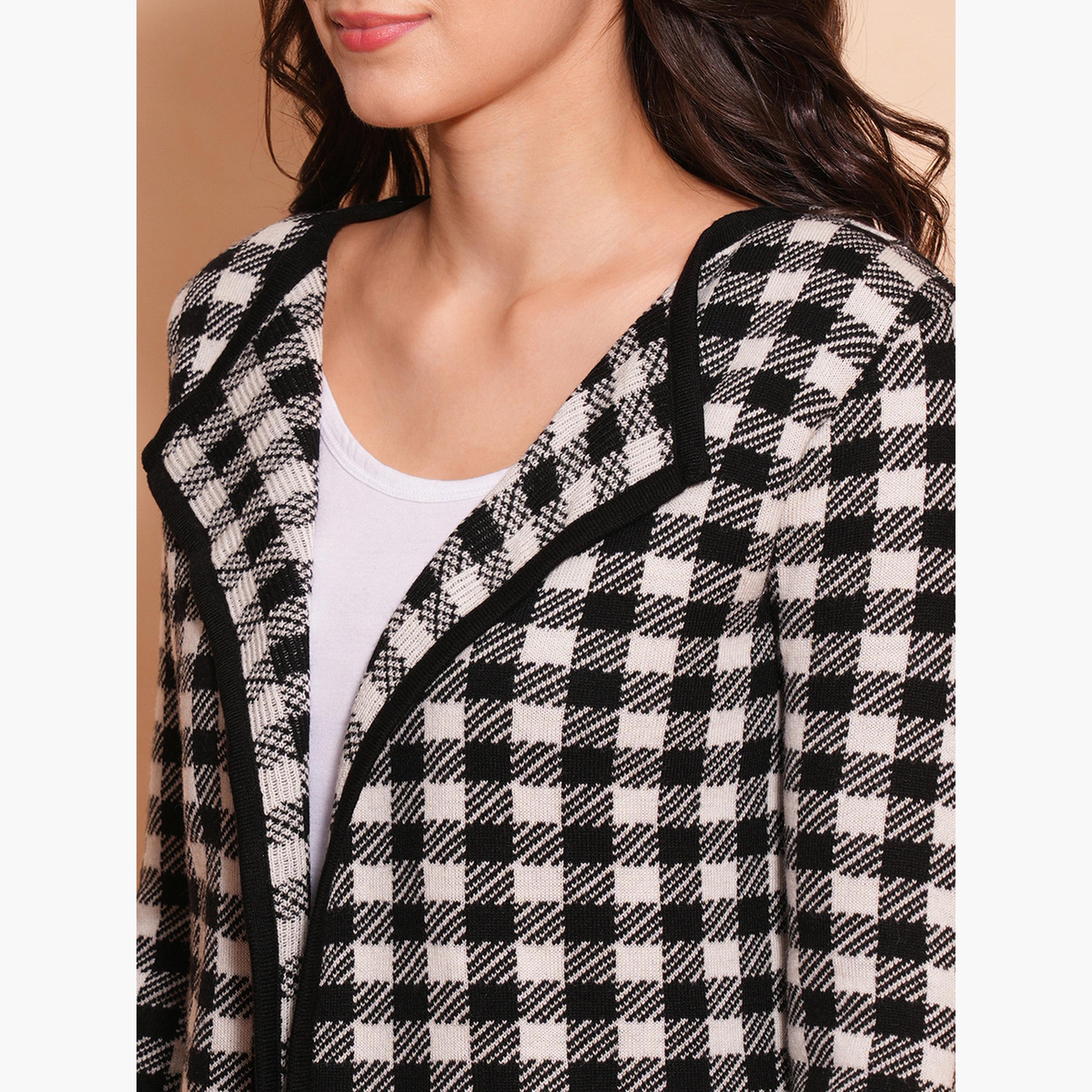 غلوبوص × ستايلي - كارديغان نسائي مفتوح من الأمام بأكمام طويلة وياقة مربعة-women-winterwear-cardigansandjumpers-cardigans-image-5