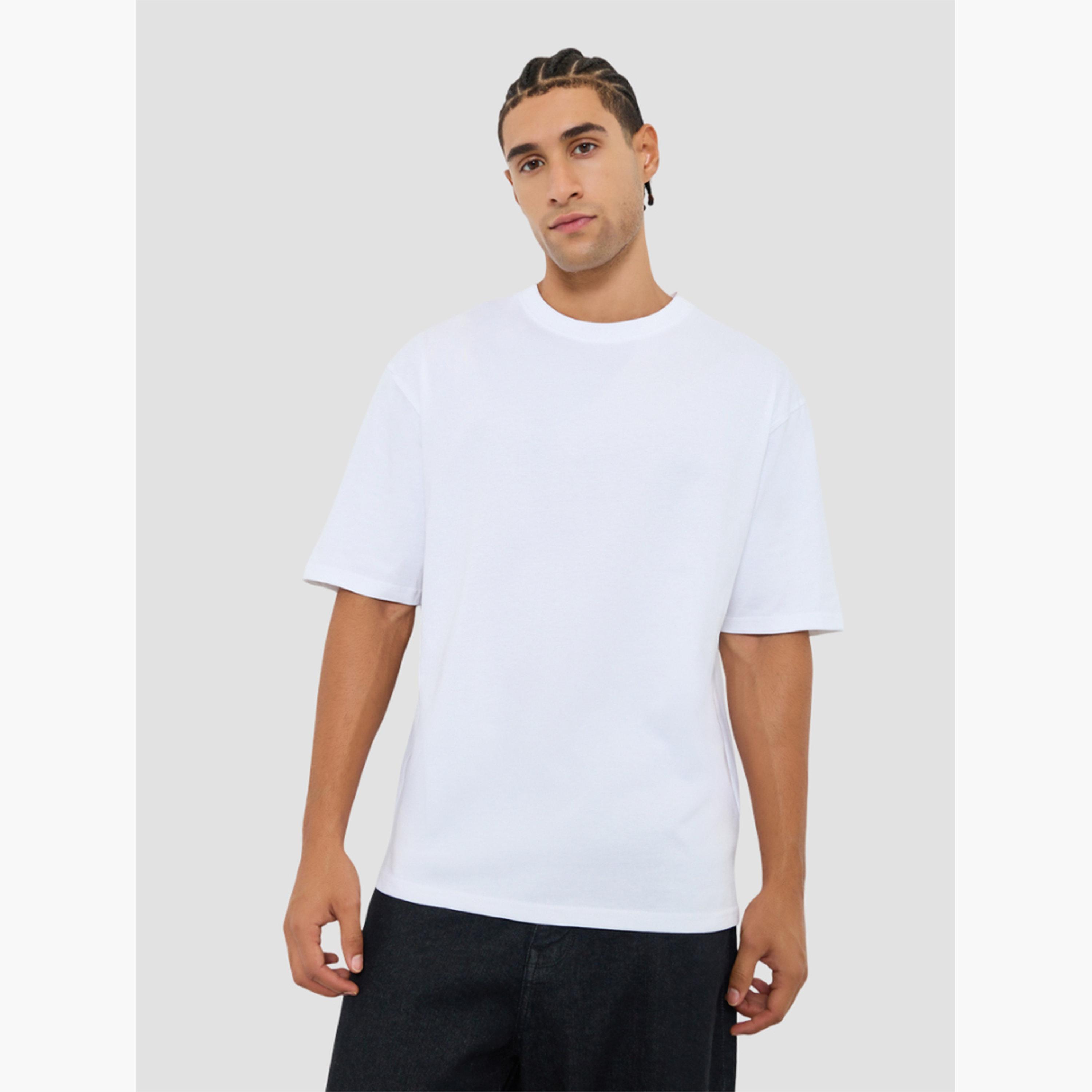 Styli Men White Graphic Print Oversized T-Shirt-men-clothing-tshirtsandpolos-tshirts-image-1