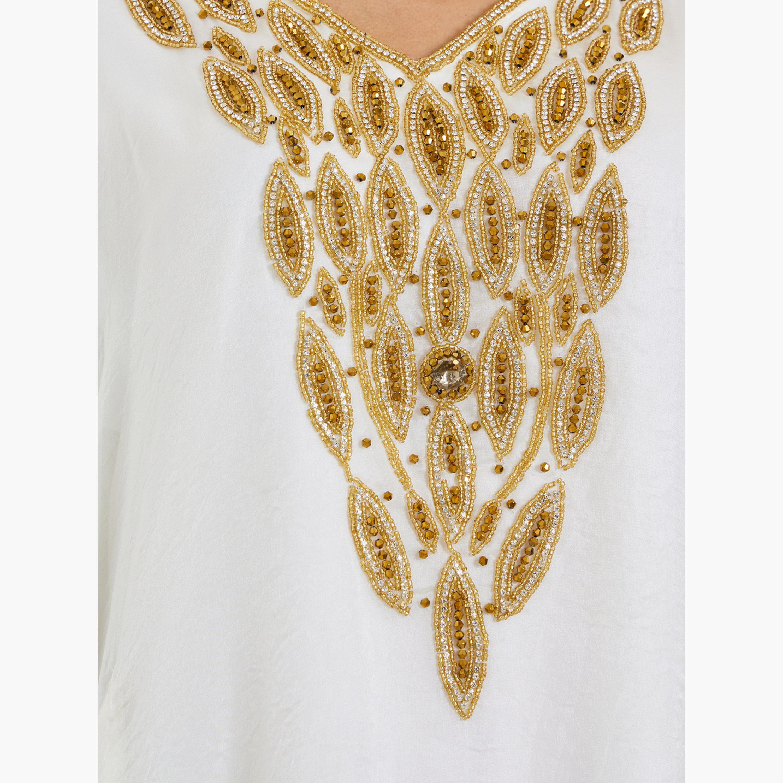 Maxim Creation Embellished V Neck Jalabiya-women-arabicclothing-jalabiyas-image-4