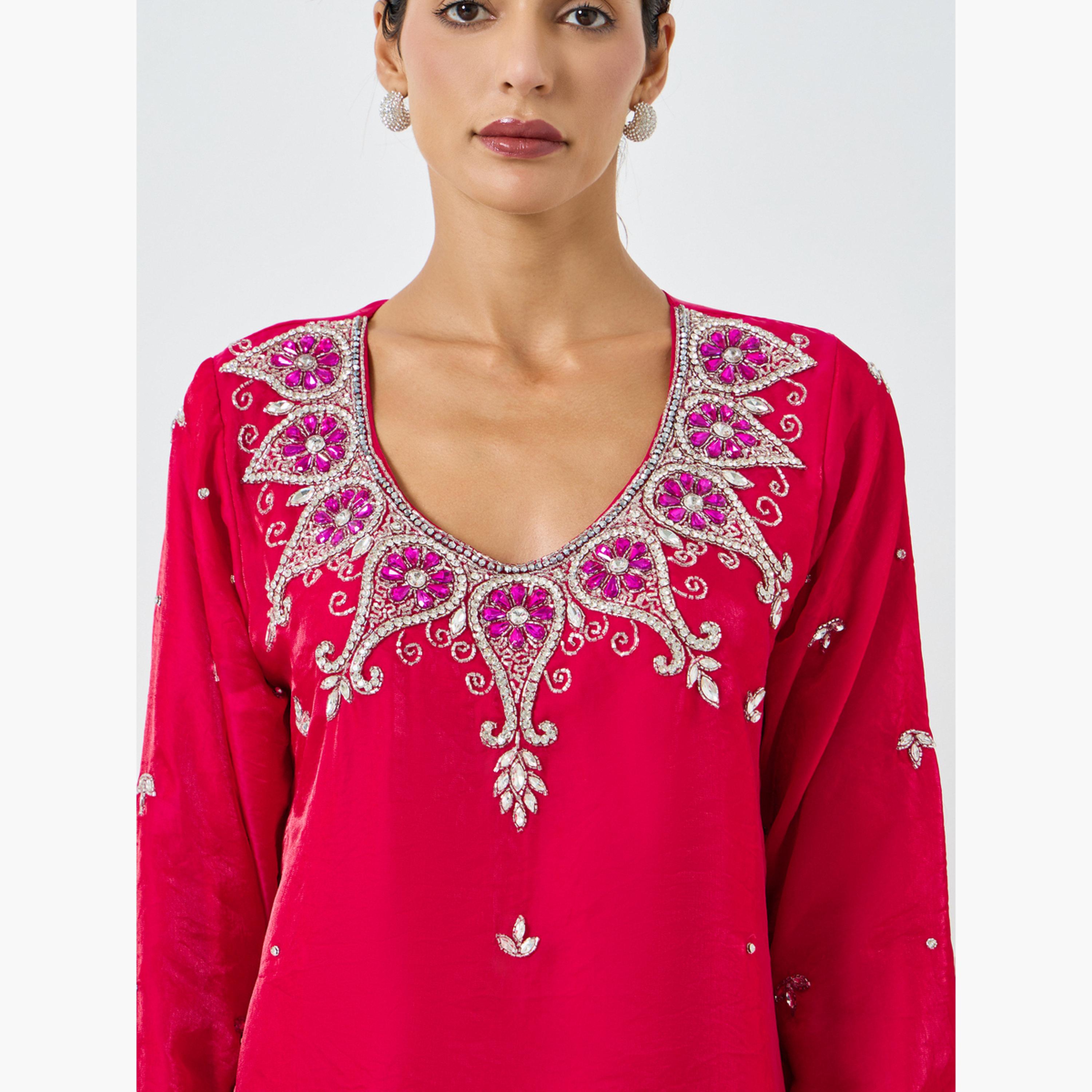 جلابية مطرزة بحافة واسعة للنساء-women-arabicclothing-jalabiyas-image-4
