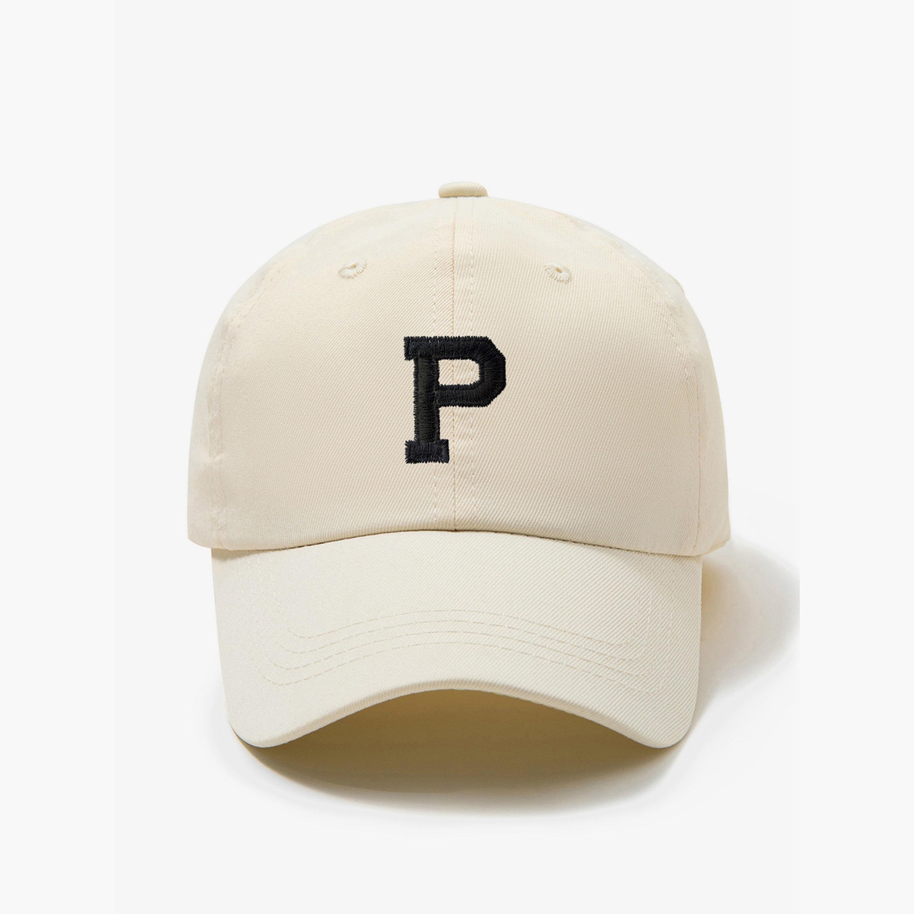 Take Two Beige Embroidered Baseball Cap-men-caps-image-3