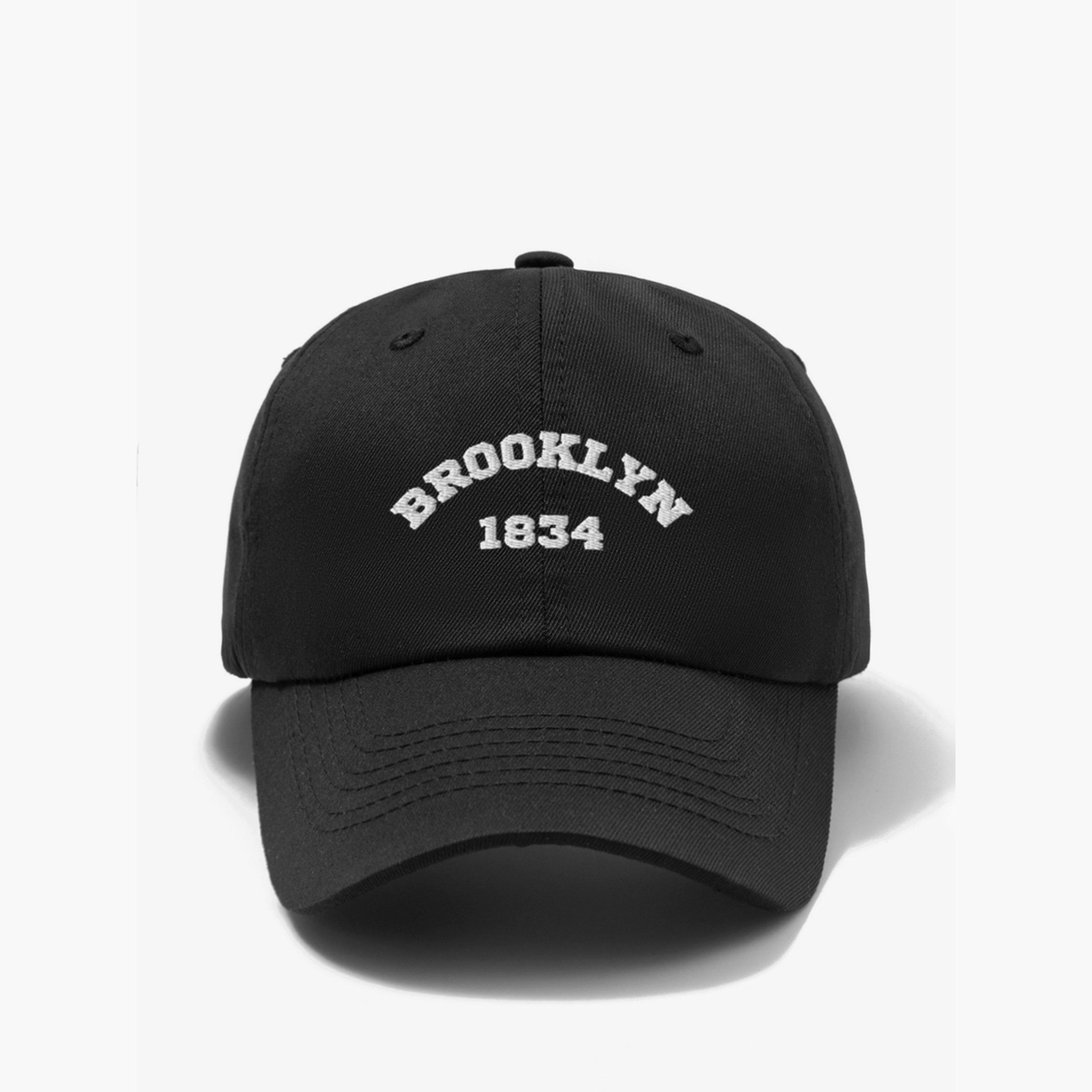 Take Two Black Brooklyn Embroidered Baseball Cap-men-caps-image-3