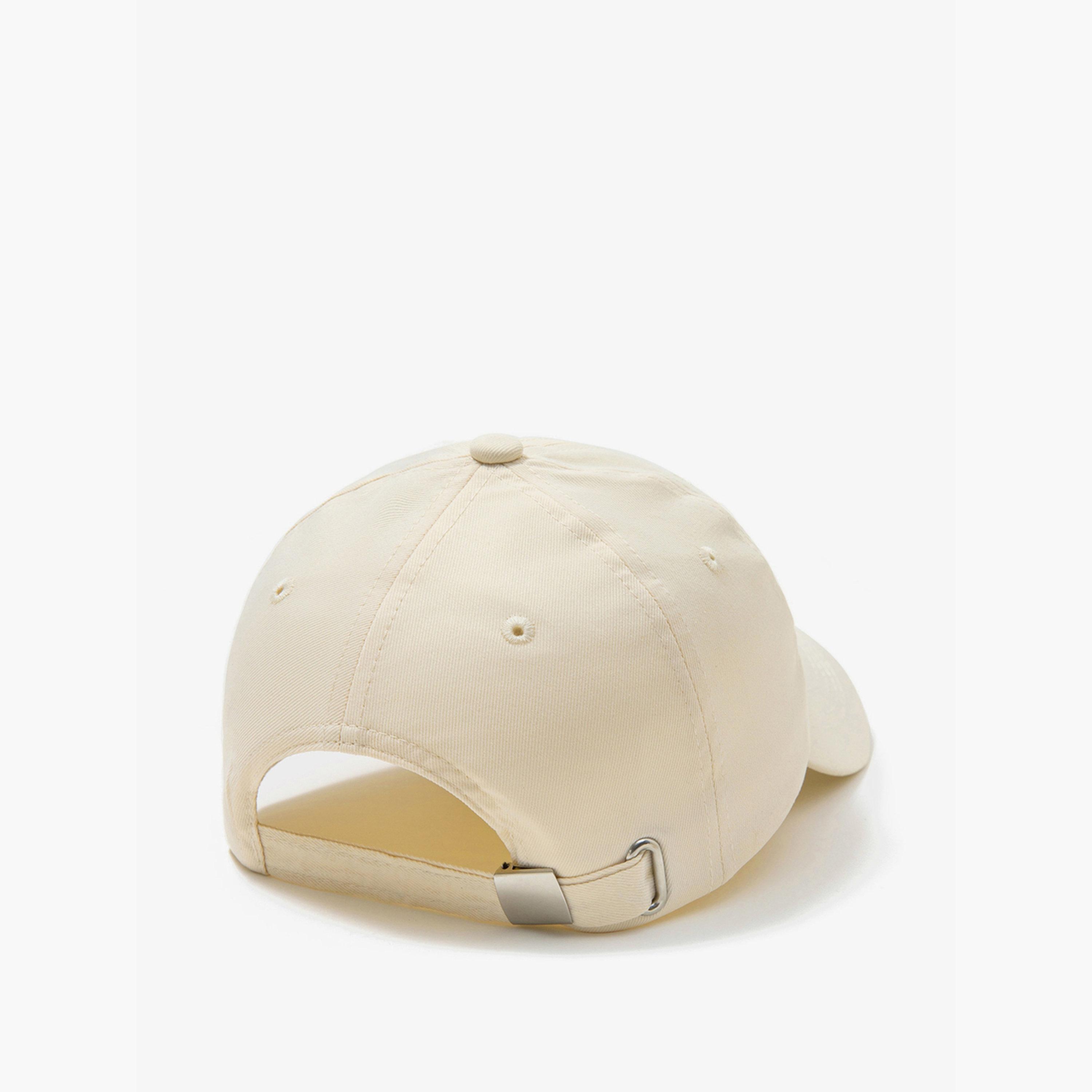 Take Two Beige Brooklyn Embroidered Baseball Cap-men-caps-image-2