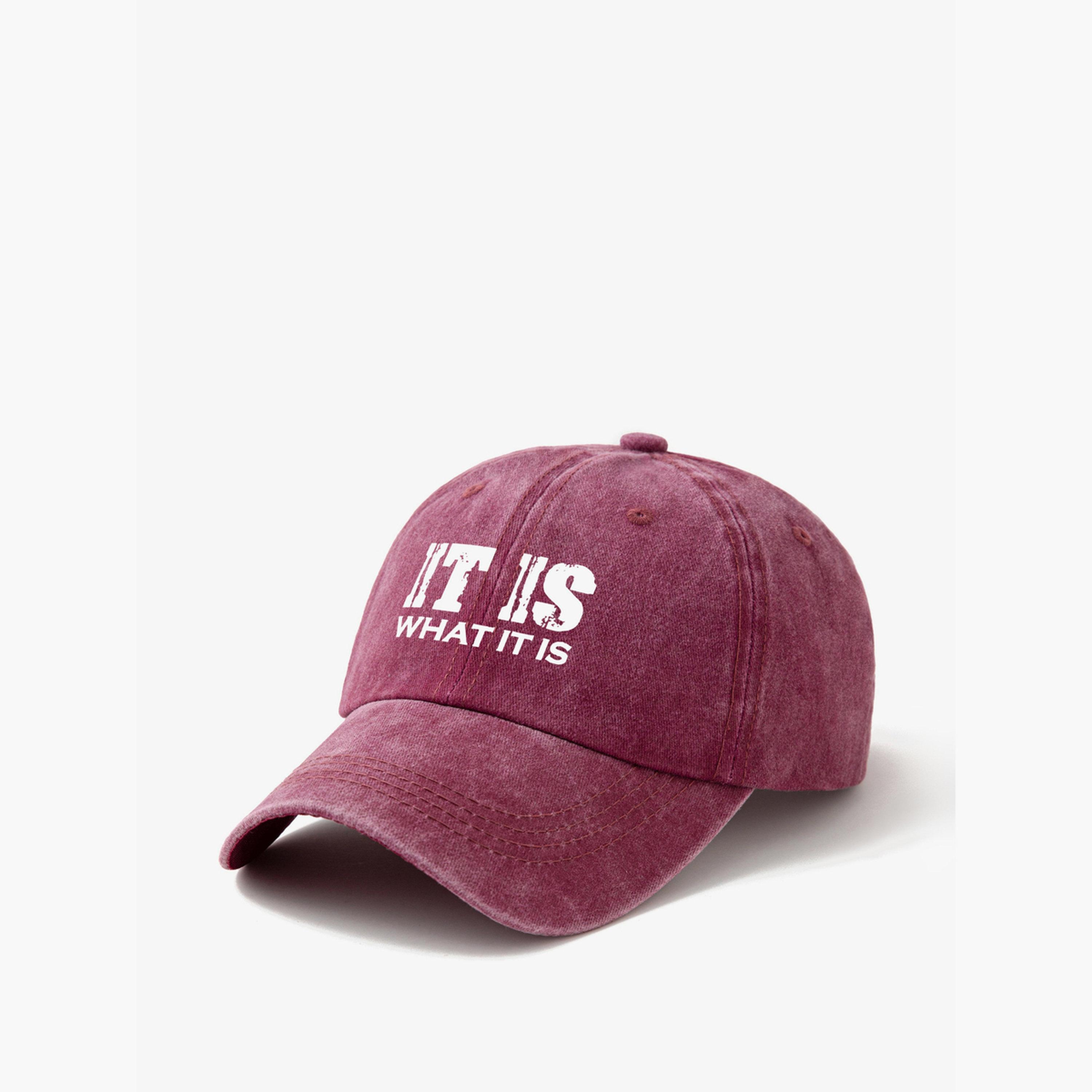 تيك تو - قبعة بيسبول بشعار لون برغندي-women-clothingaccessories-capsandhats-image-1