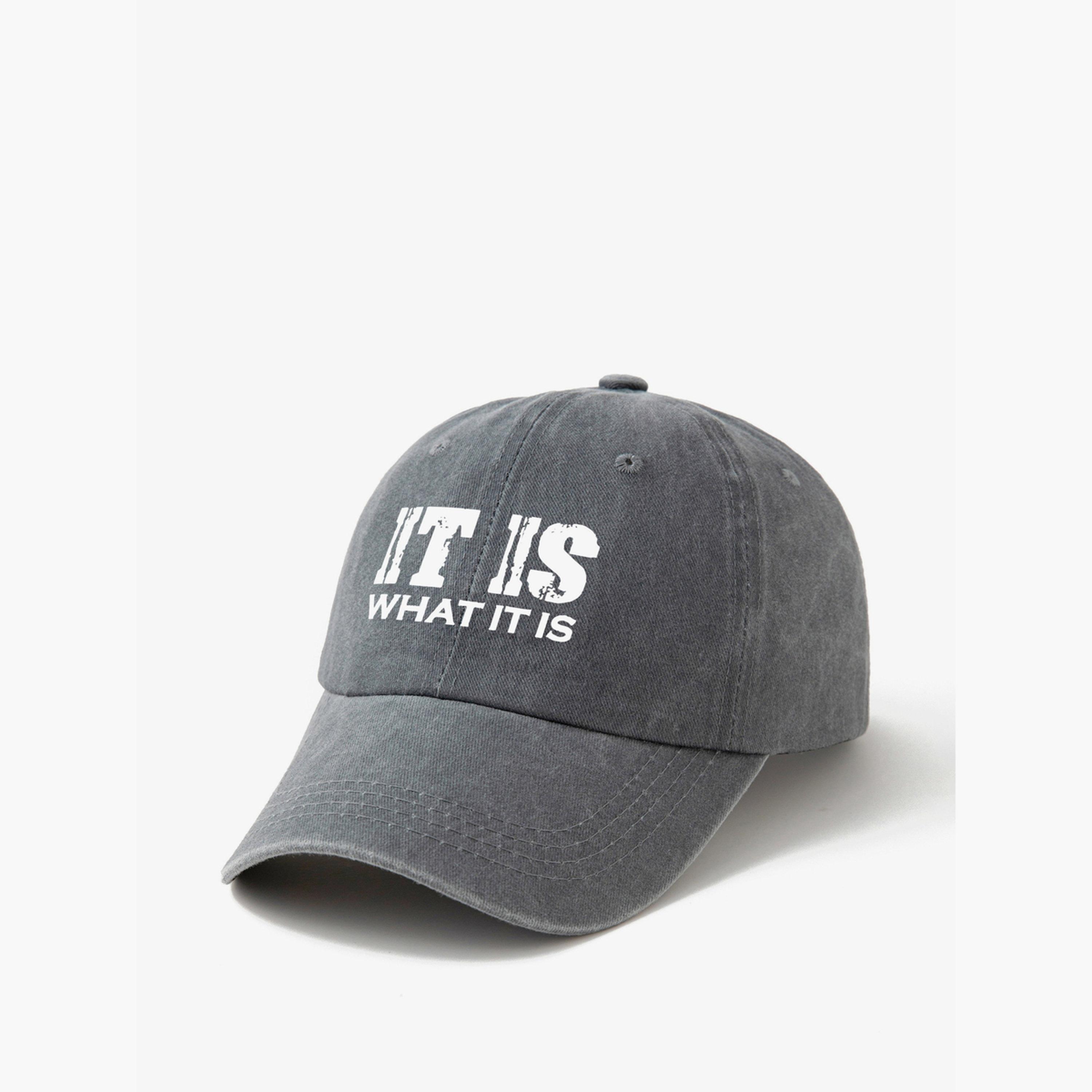 تيك تو - قبعة بيسبول رمادية بشعار-women-clothingaccessories-capsandhats-image-1