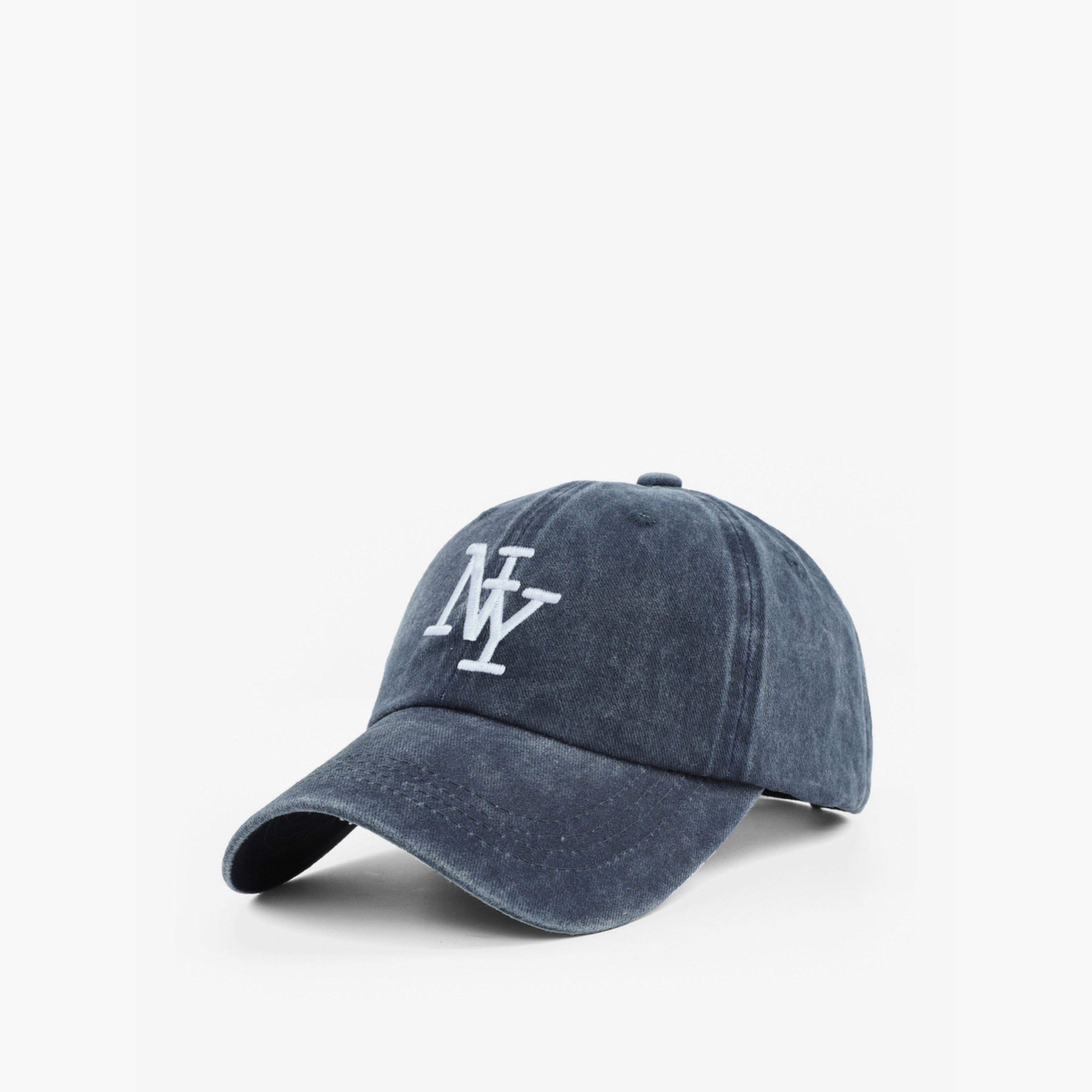Take Two Navy Blue NY Embroidered Baseball Cap-men-caps-image-1