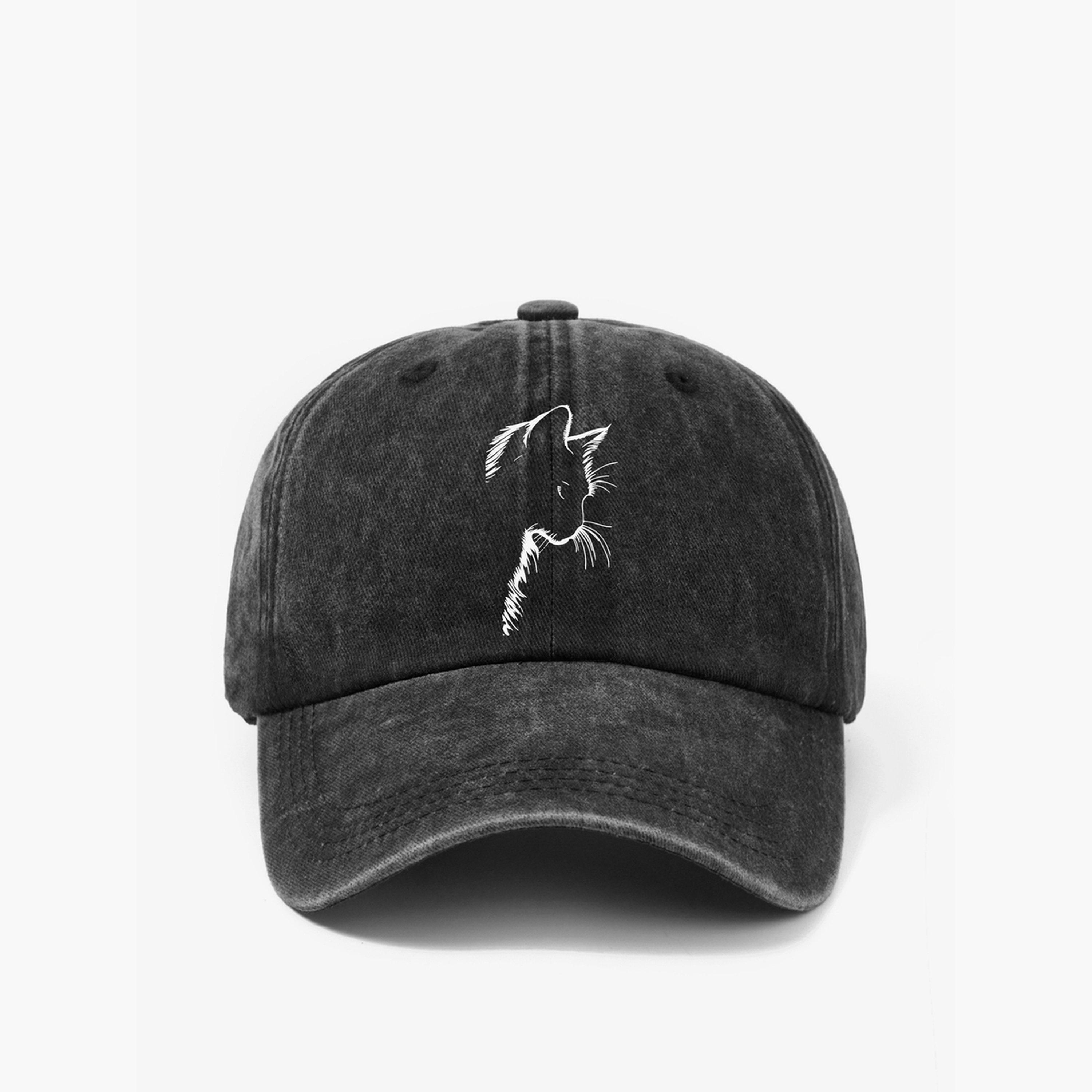 Take Two Grey Cat Printed Baseball Cap-women-clothingaccessories-capsandhats-image-3