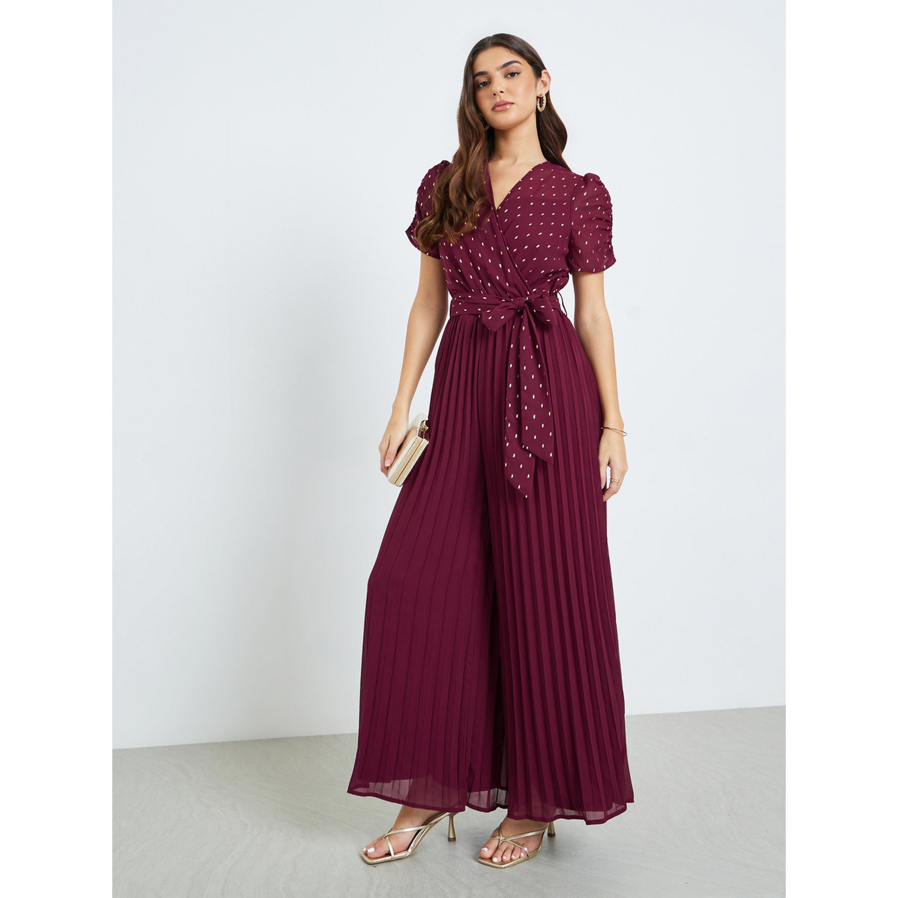 جمبسوتبأرجل واسعة وتفاصيل دوبي لوريكس-women-clothing-jumpsuits-image-1