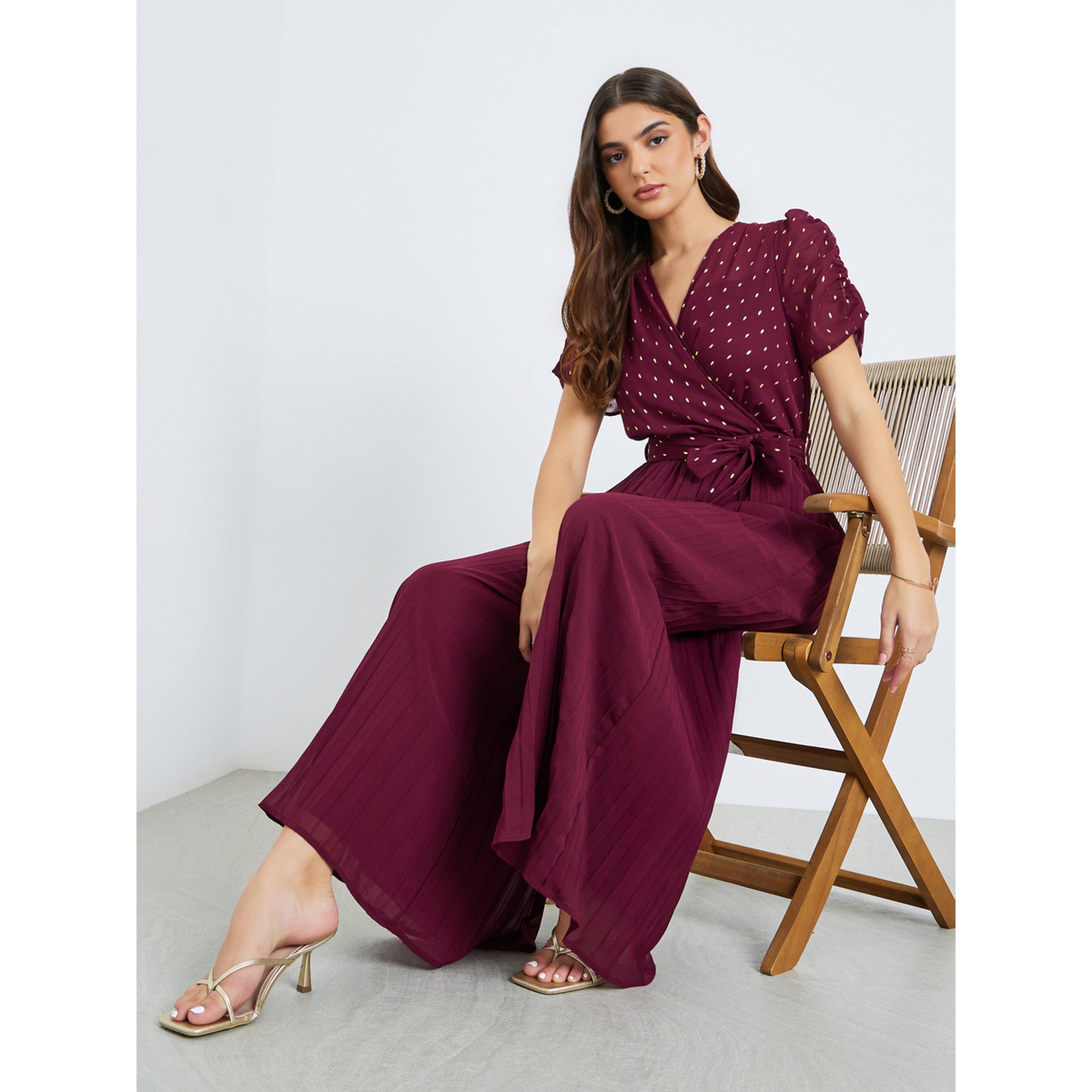 جمبسوتبأرجل واسعة وتفاصيل دوبي لوريكس-women-clothing-jumpsuits-image-2