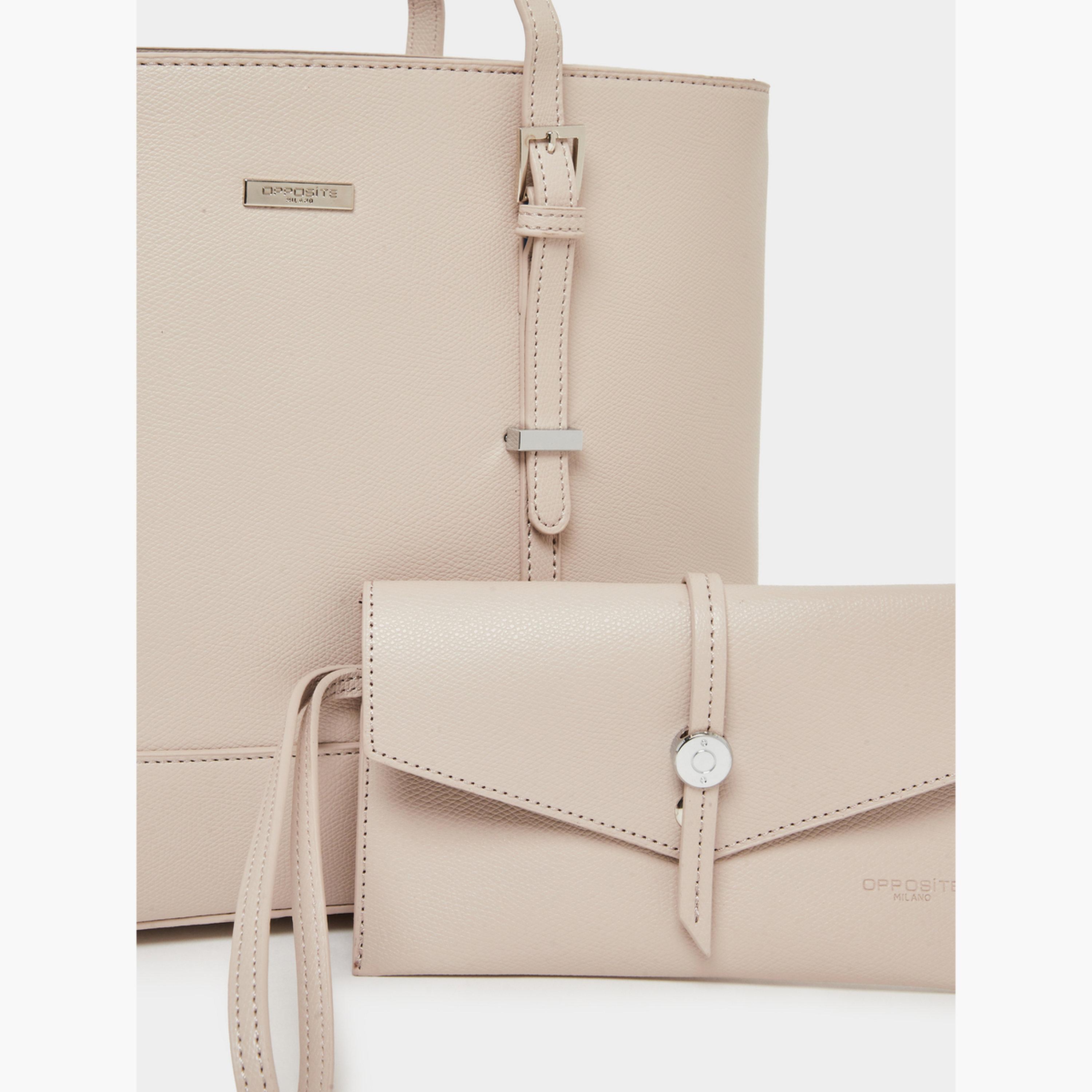 طقم حقيبة توت بيج بحزام مع محفظة-women-bagsandwallets-handbags-image-4