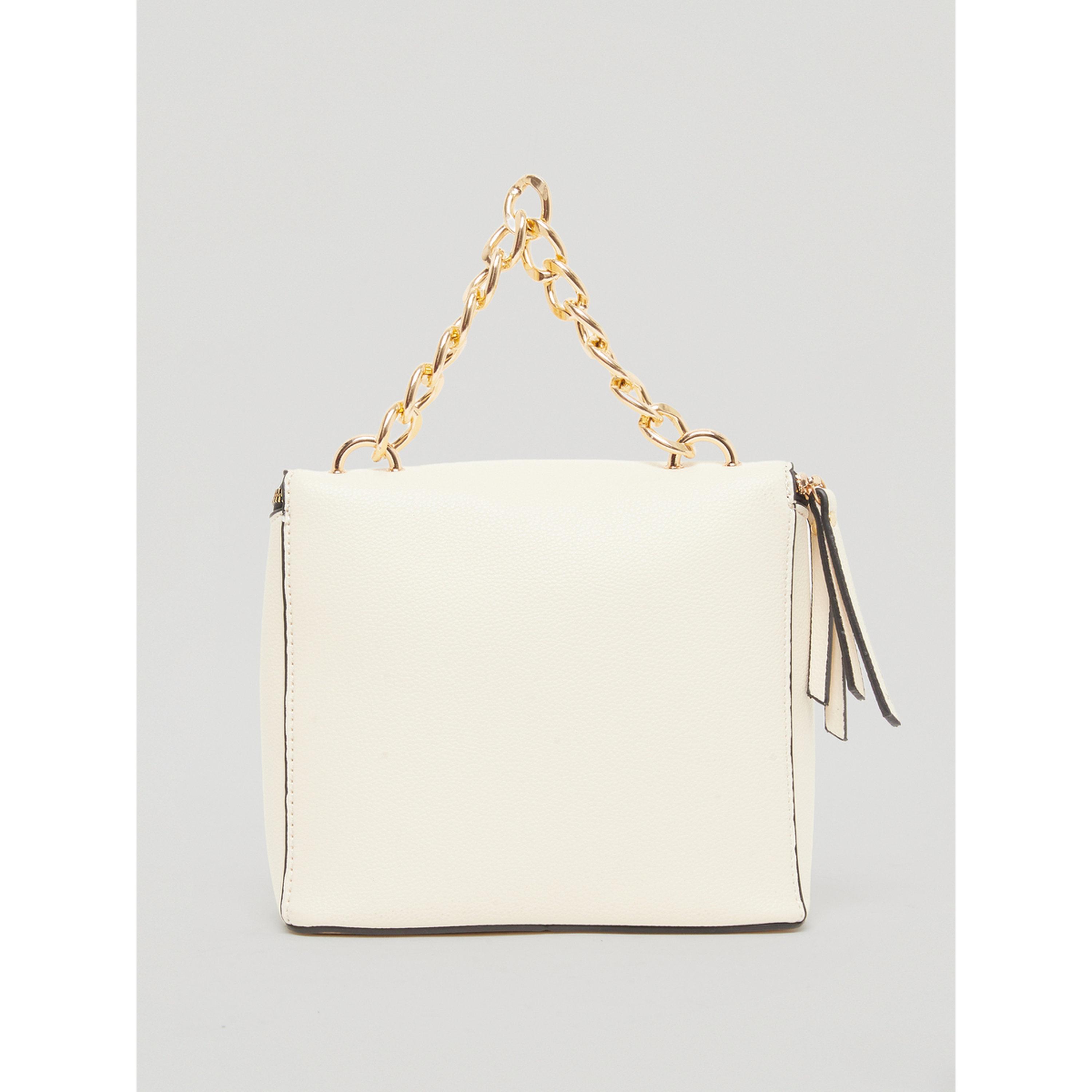 Styli Women Beige Chain Handle Handbag-women-bagsandwallets-handbags-image-2