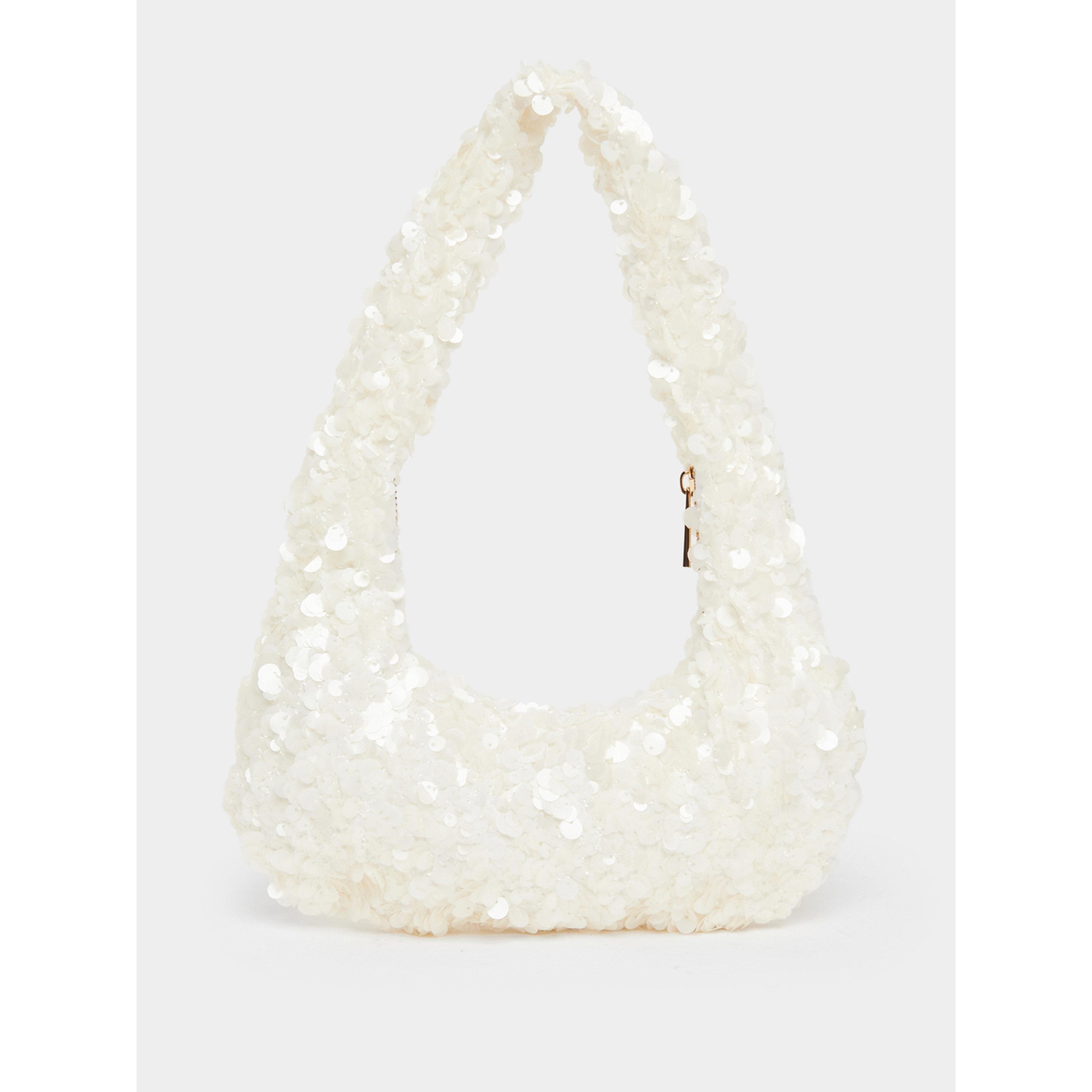 Styli White Sequin Shoulder Bag-women-bagsandwallets-handbags-image-2