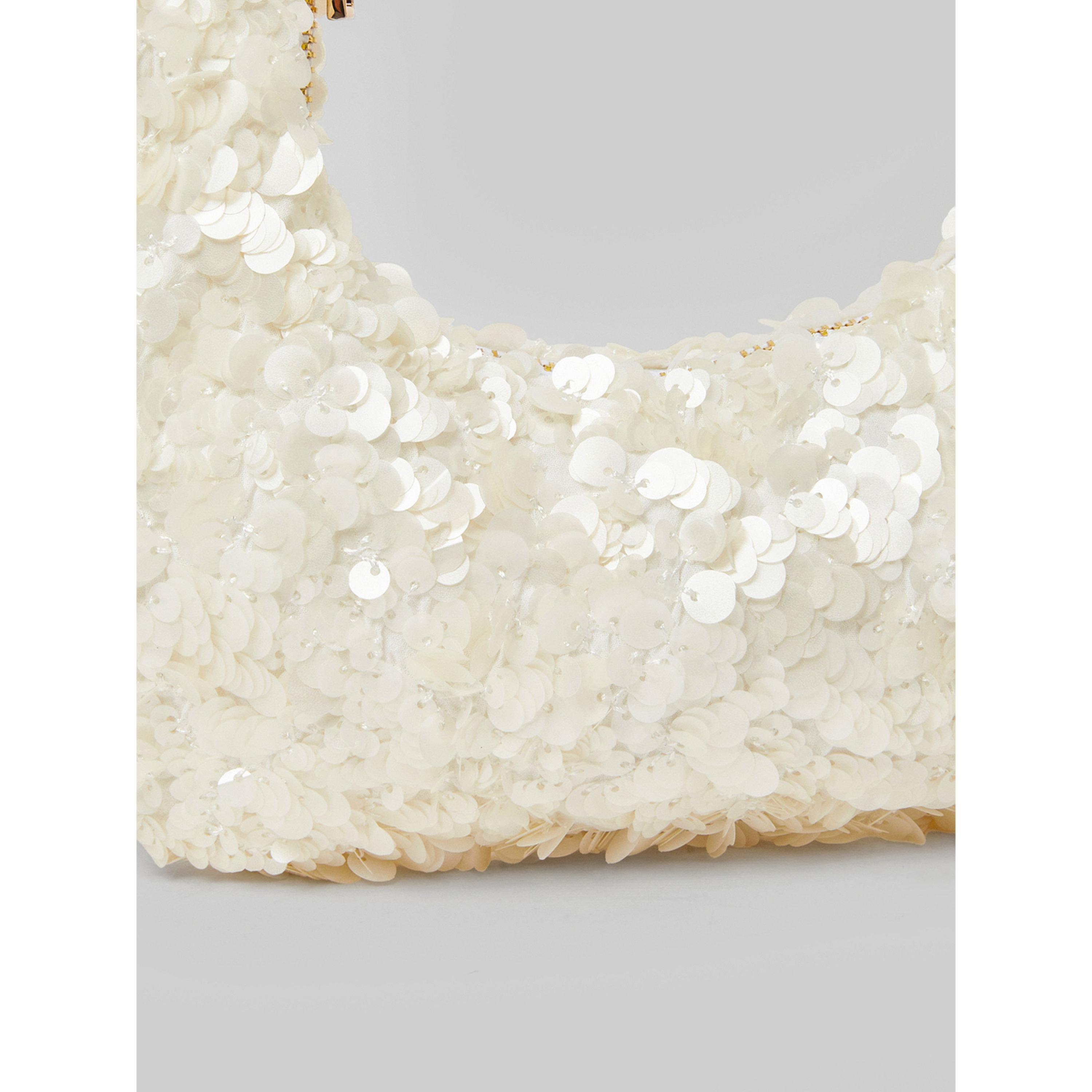 Styli White Sequin Shoulder Bag-women-bagsandwallets-handbags-image-3