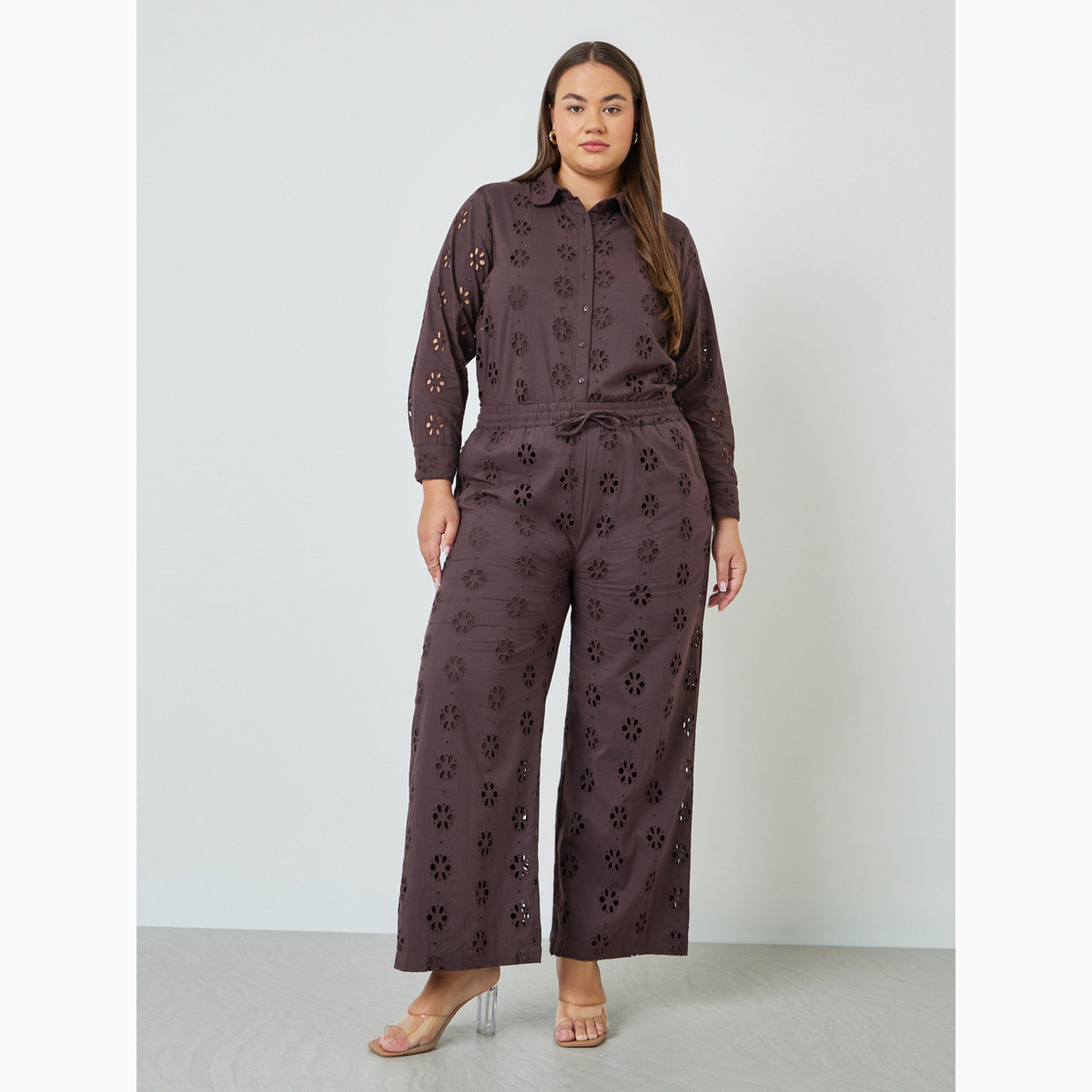 بنطال شيفلي بجيوب جانبية بمقاس كبير-women-clothing-bottoms-joggers-image-2