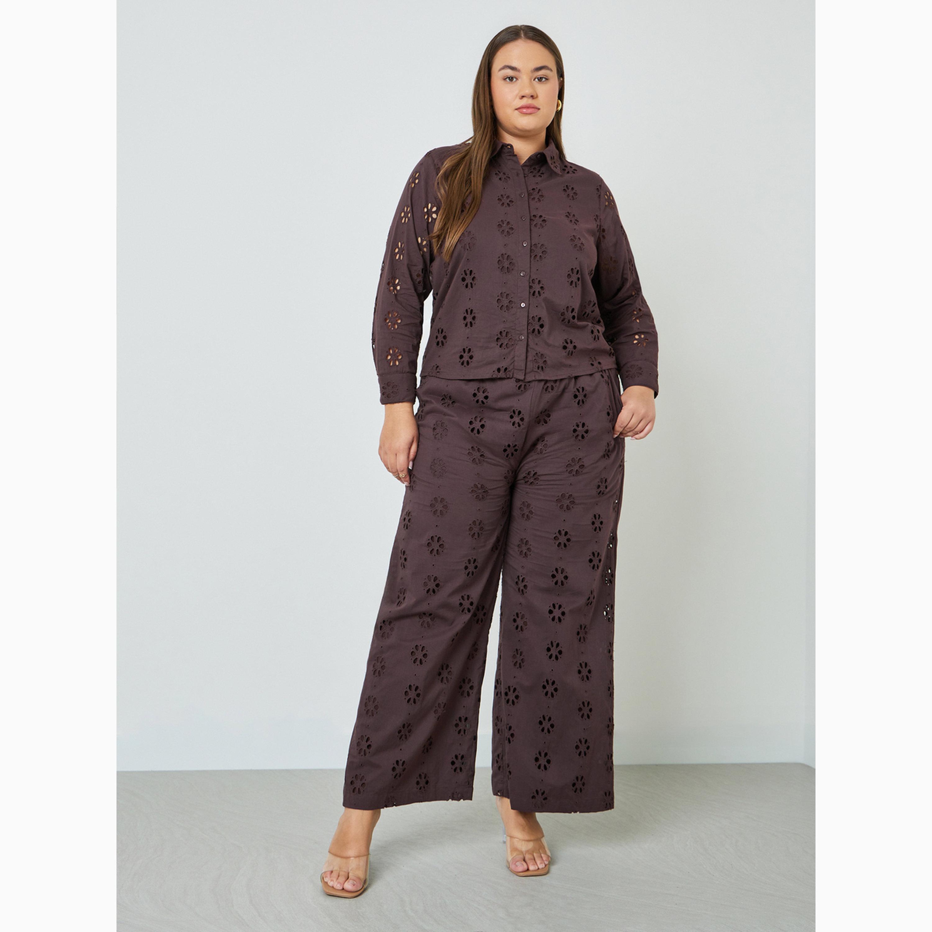 Styli Plus Size Schiffli Pants with Side Pocket-women-clothing-bottoms-joggers-image-3