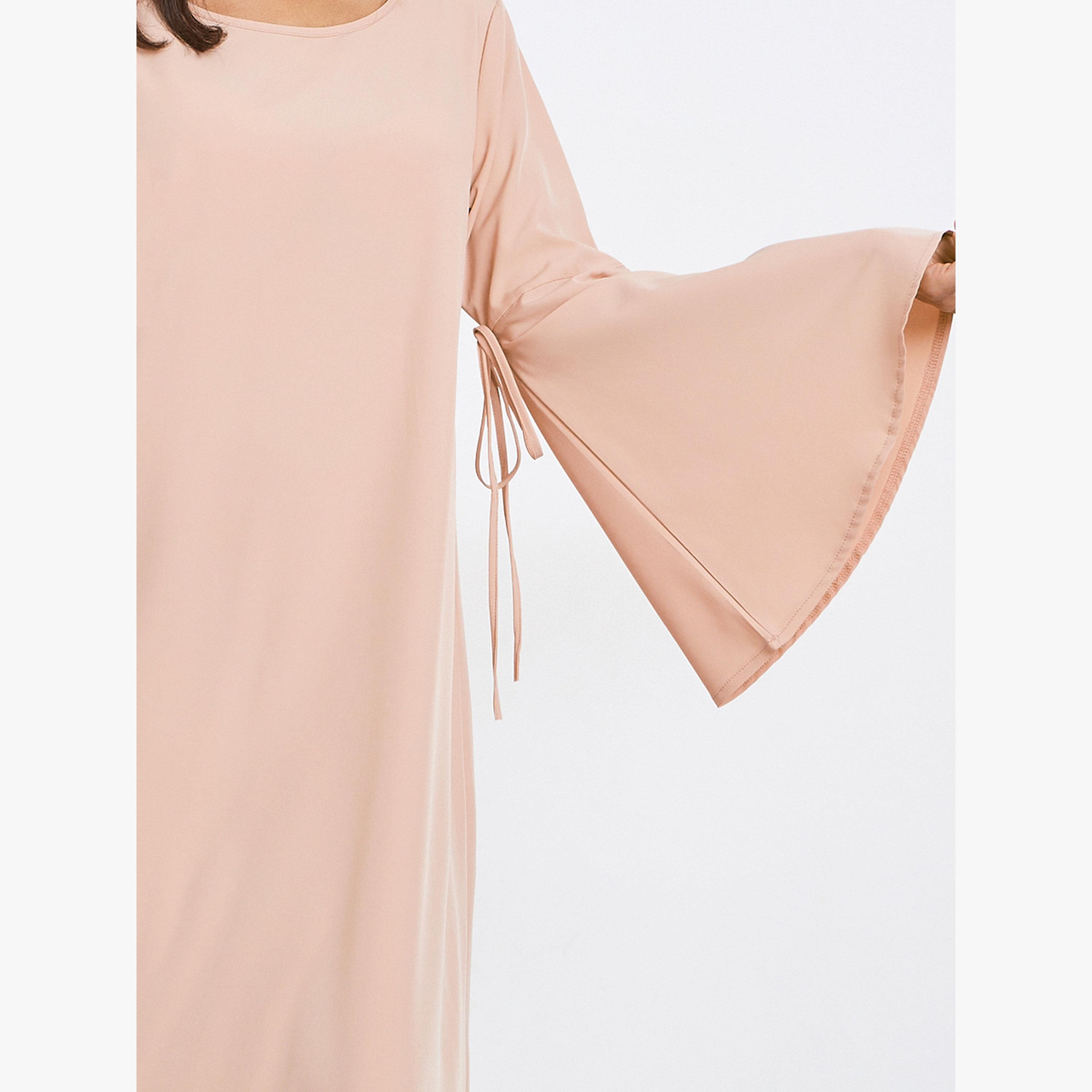 جلابية بحافة واسعة وتفاصيل ربط-women-arabicclothing-jalabiyas-image-4