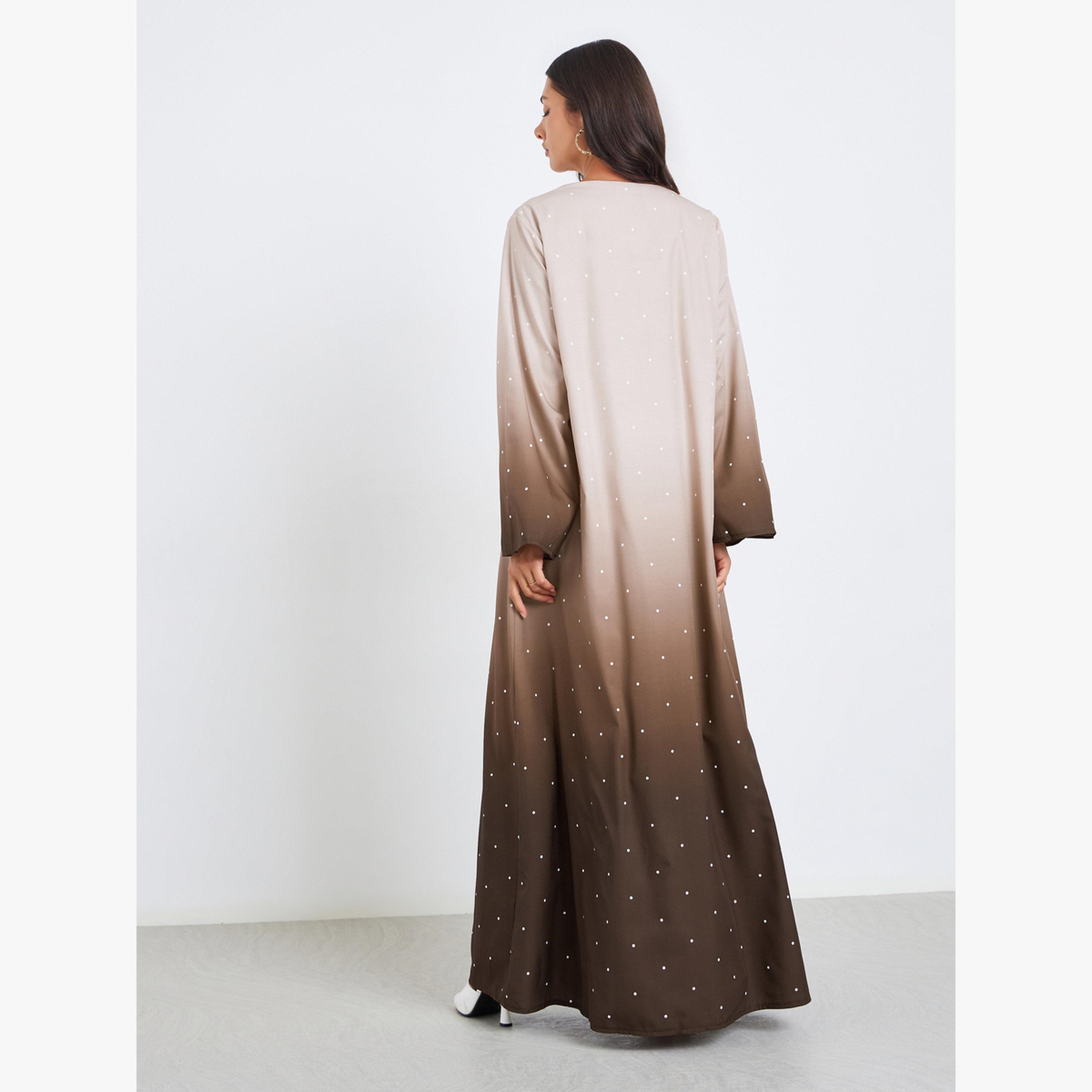 Styli Women Abmre Print Polka Dot Abaya-women-arabicclothing-abayas-image-4