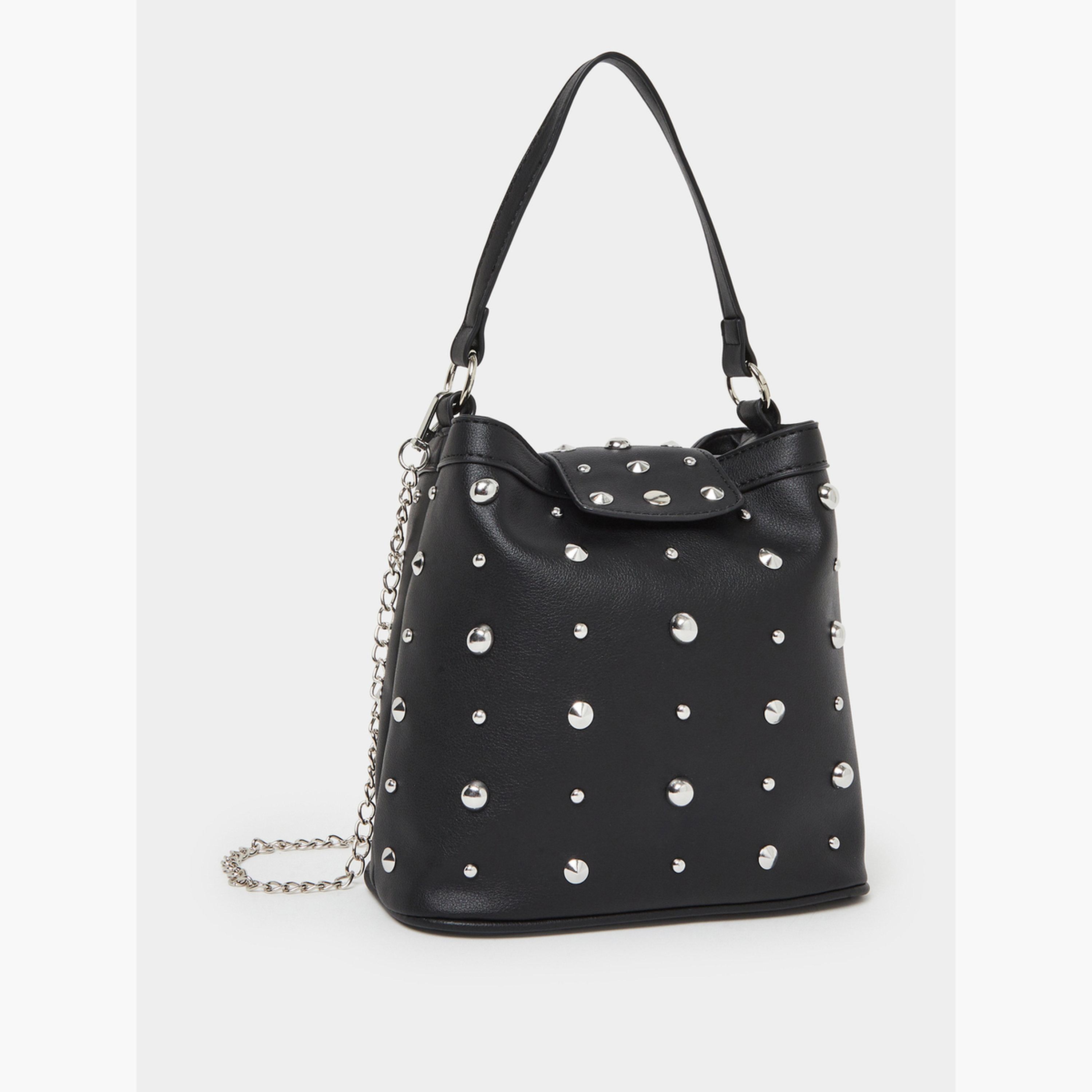 Styli Studded Crossbody Bag with Chain Strap-women-bagsandwallets-handbags-image-1