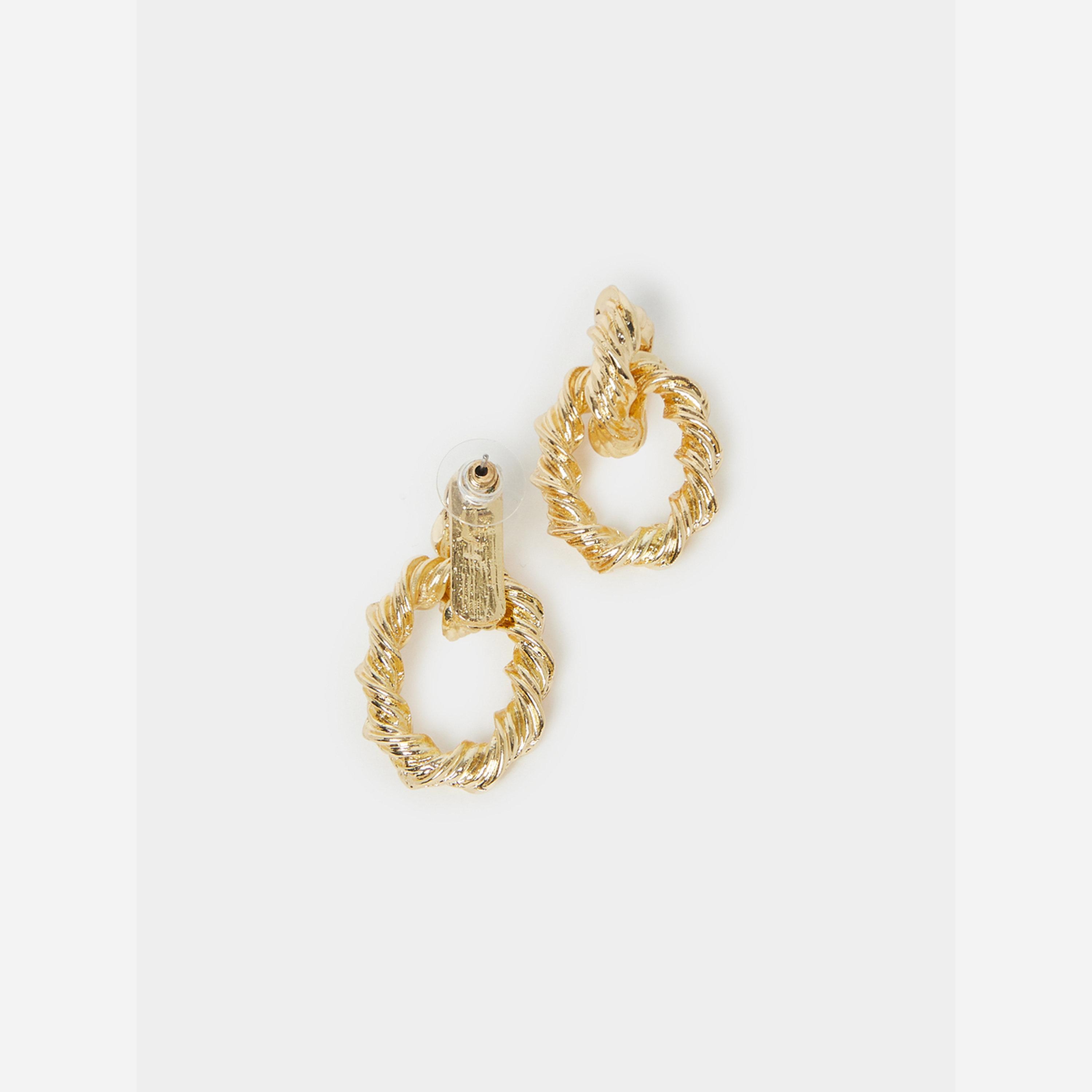 ستايلي - أقراط حلقية ذهبية ملتوية-women-watchesandjewellery-jewellery-earrings-image-2