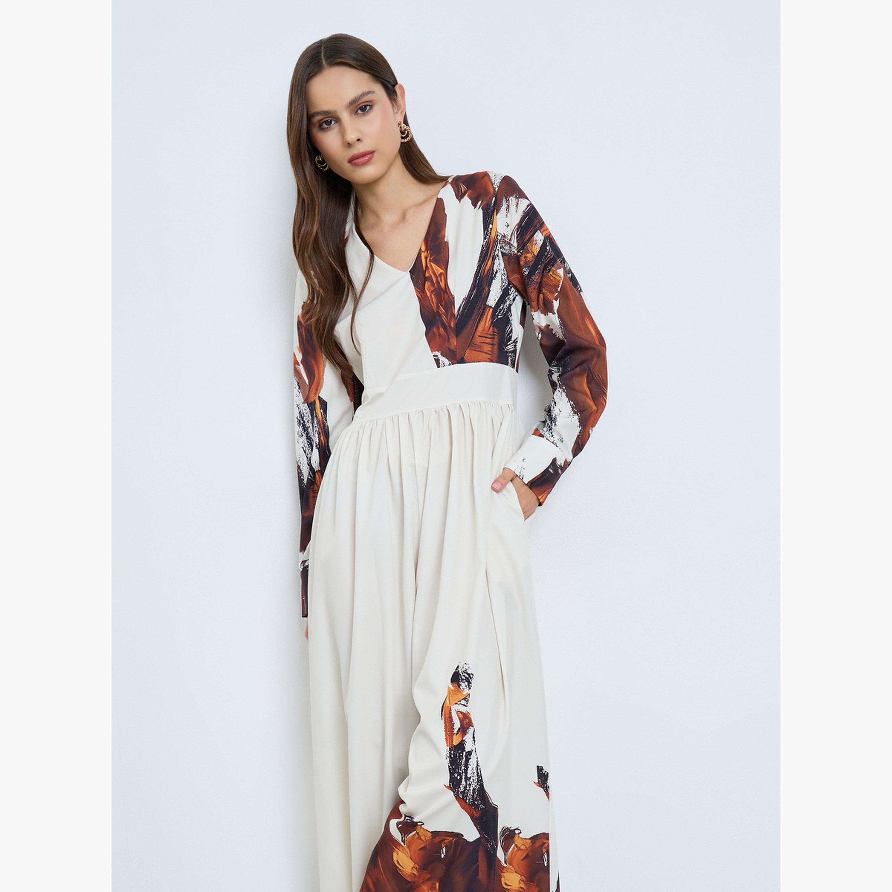 جمبسوت مطبوع بأرجل واسعة-women-clothing-jumpsuits-image-2