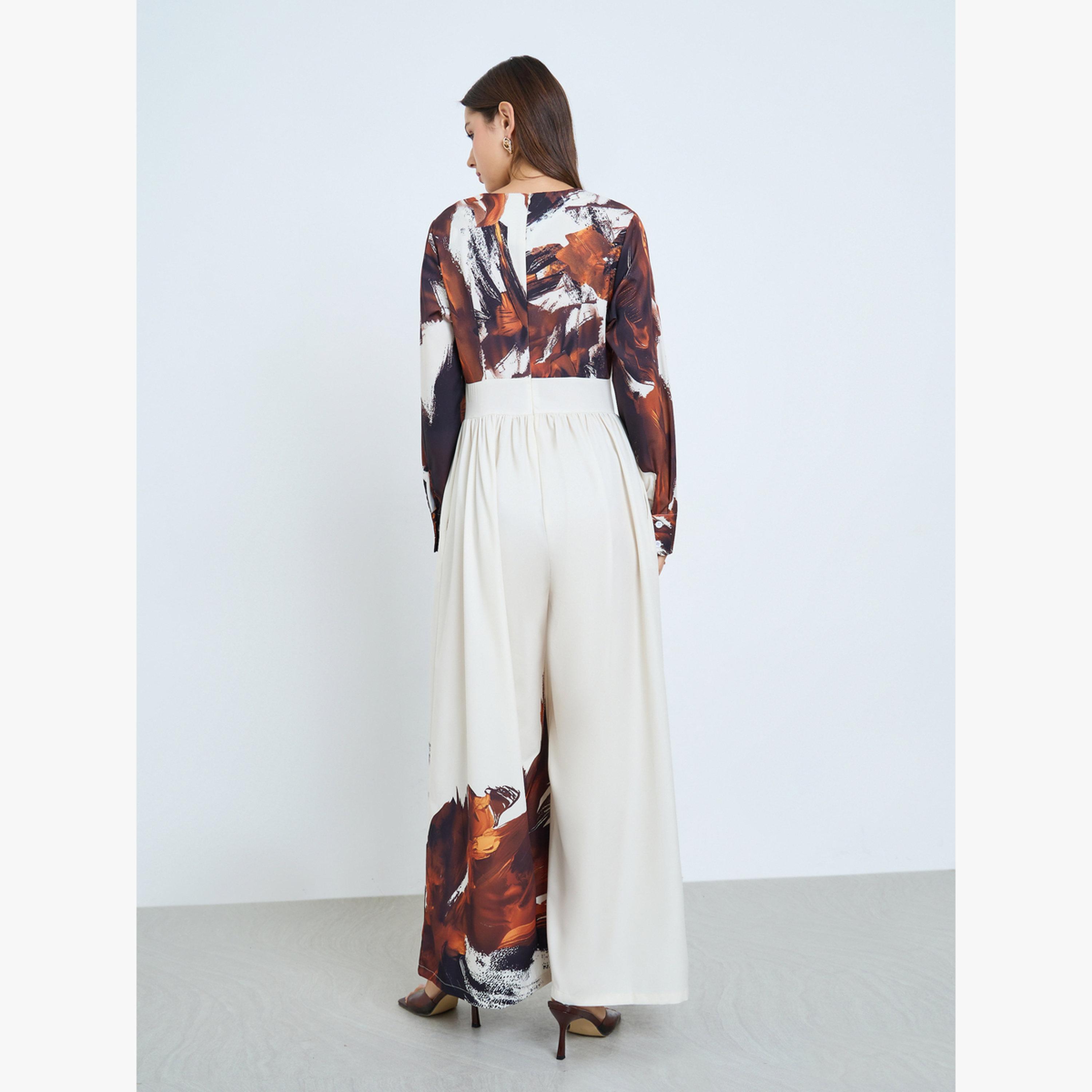 Take Two Off White Wide Leg Printed Jumpsuit-women-clothing-jumpsuits-image-4