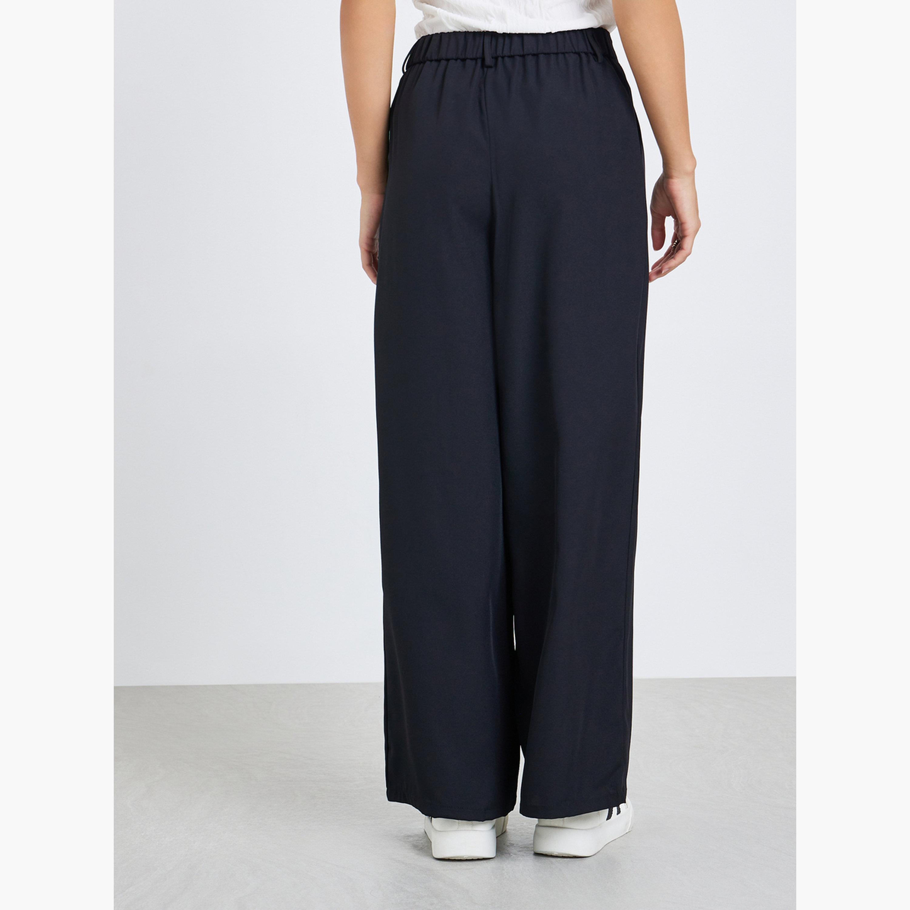 Take Two Women Solid Pleated Detail Wide Leg Pants-women-clothing-bottoms-trousers-image-4