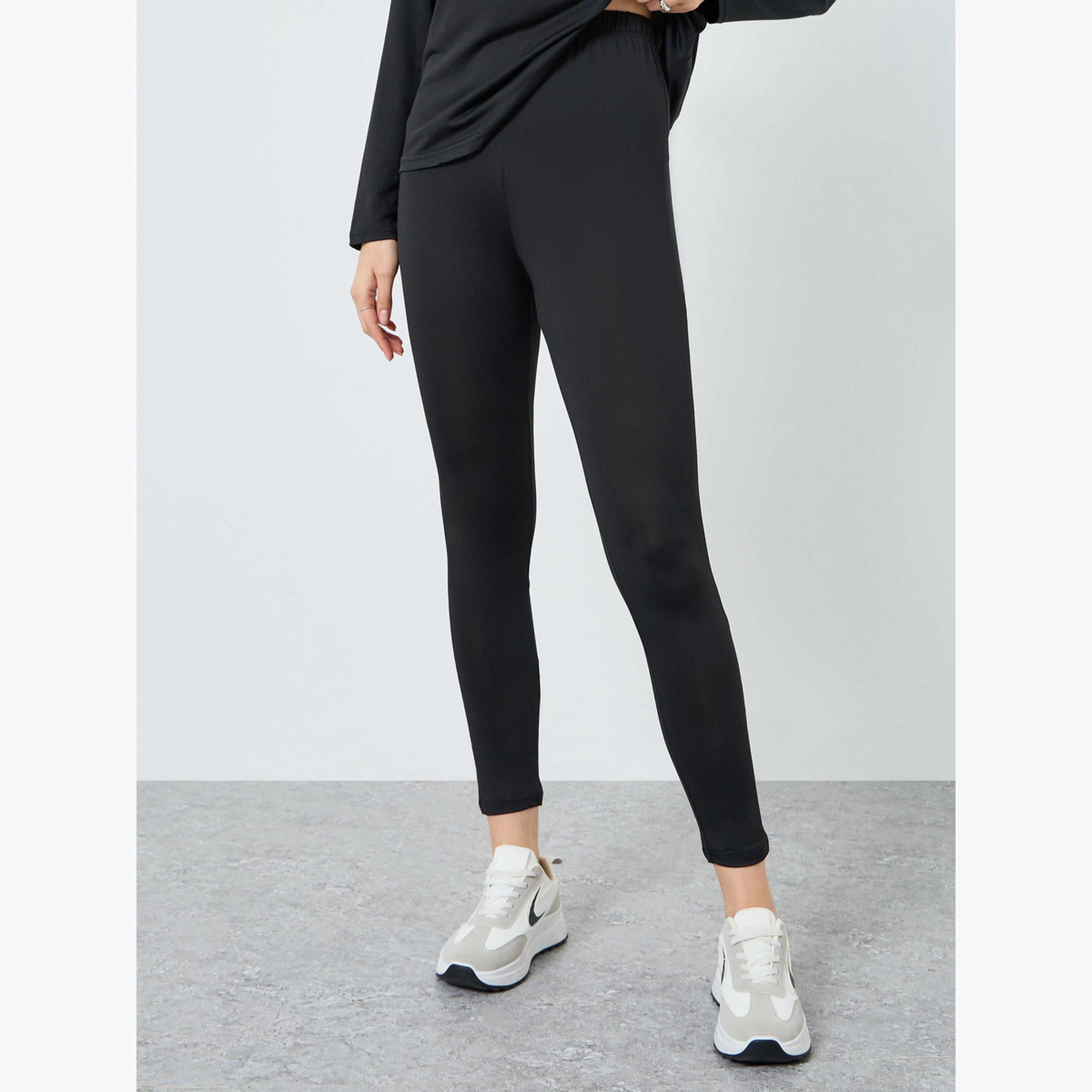 طقم منسق من تيشيرت بأكمام طويلة وليقنز-women-clothing-coordsets-image-4