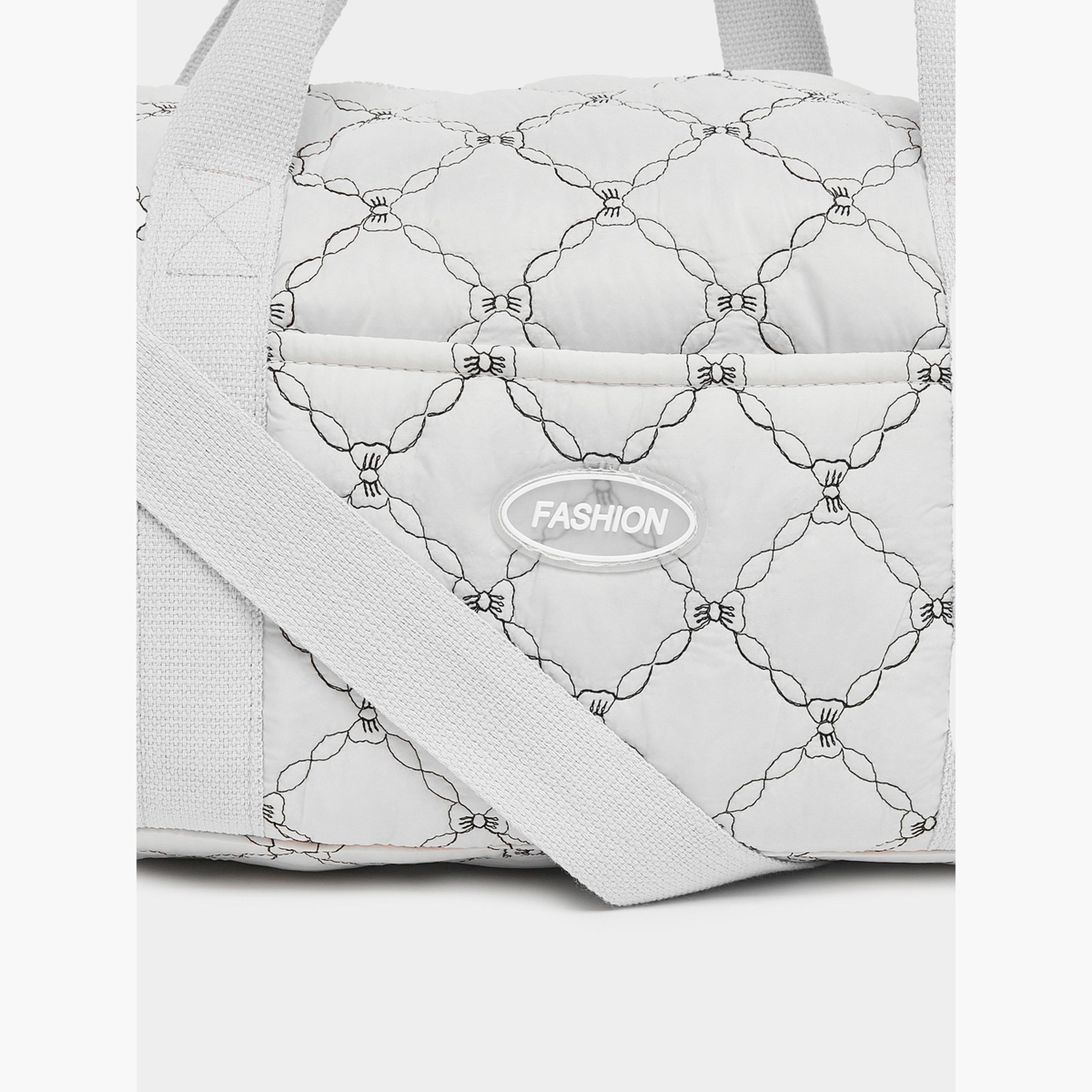 Styli Women Diamond Pattern Gym Bag-women-bagsandwallets-handbags-image-3