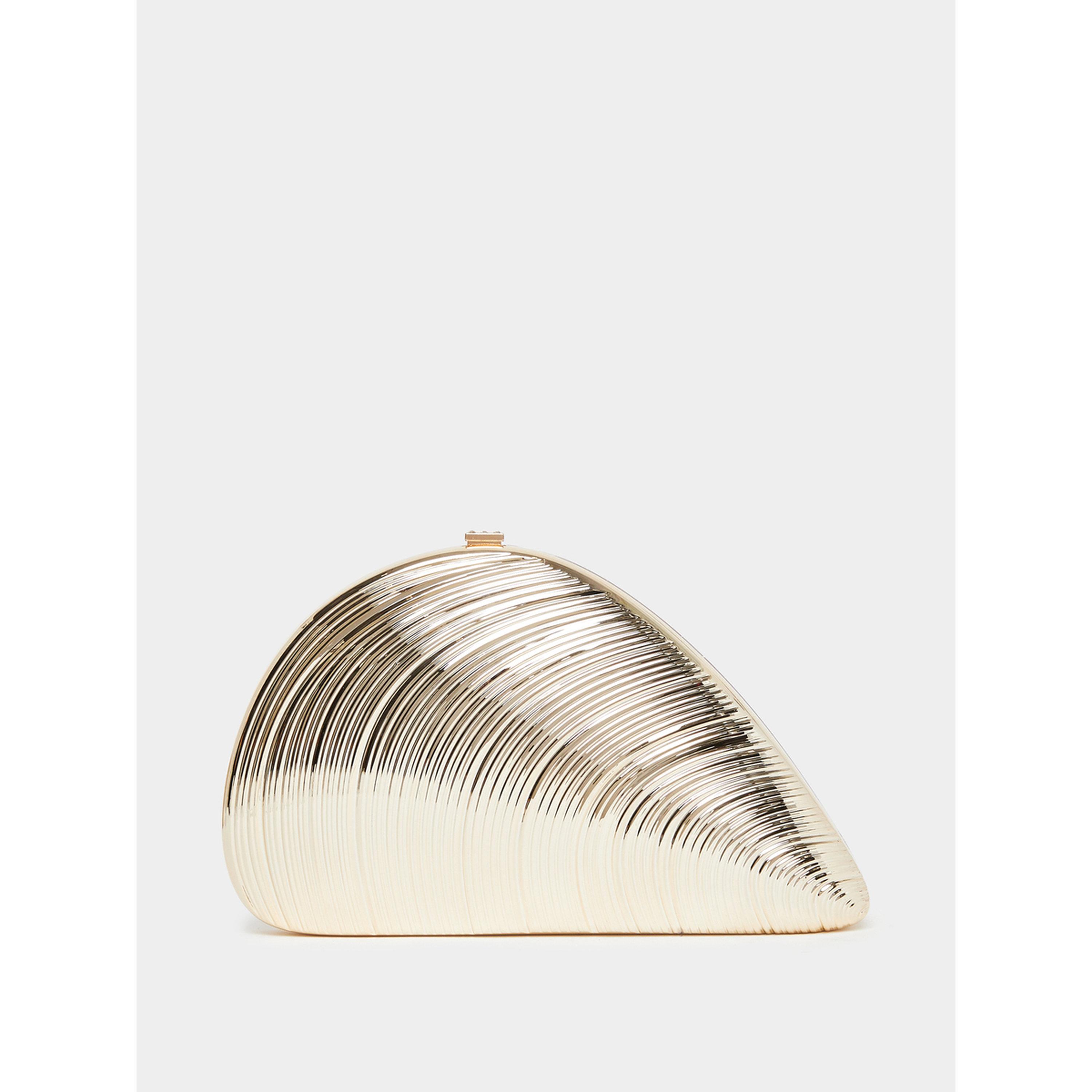 Styli Gold Metallic Shell-Shaped Clutch-women-bagsandwallets-handbags-image-2