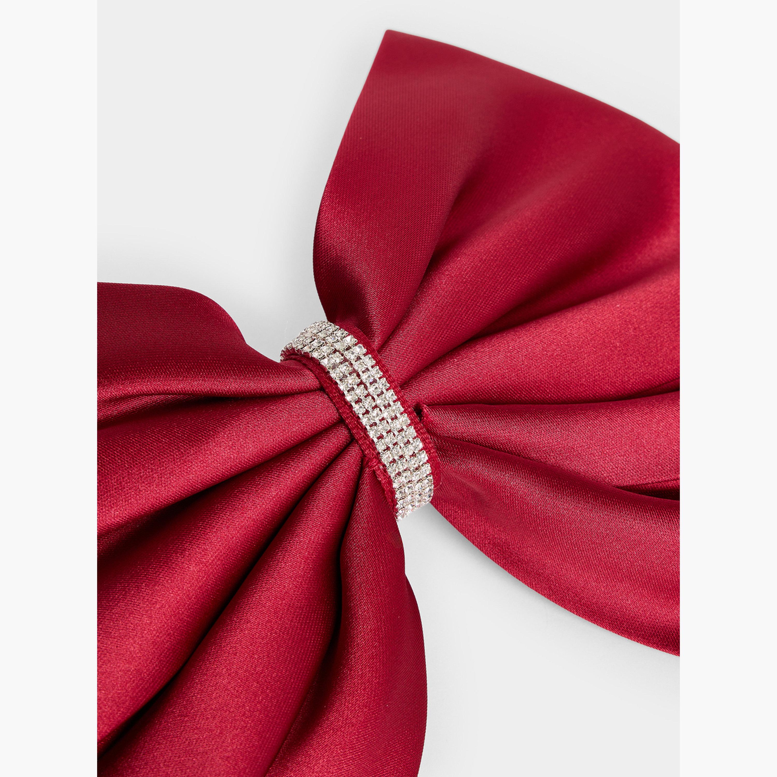 Styli Embellished Ribbon Hair Clip-women-hairaccessories-clips-image-3