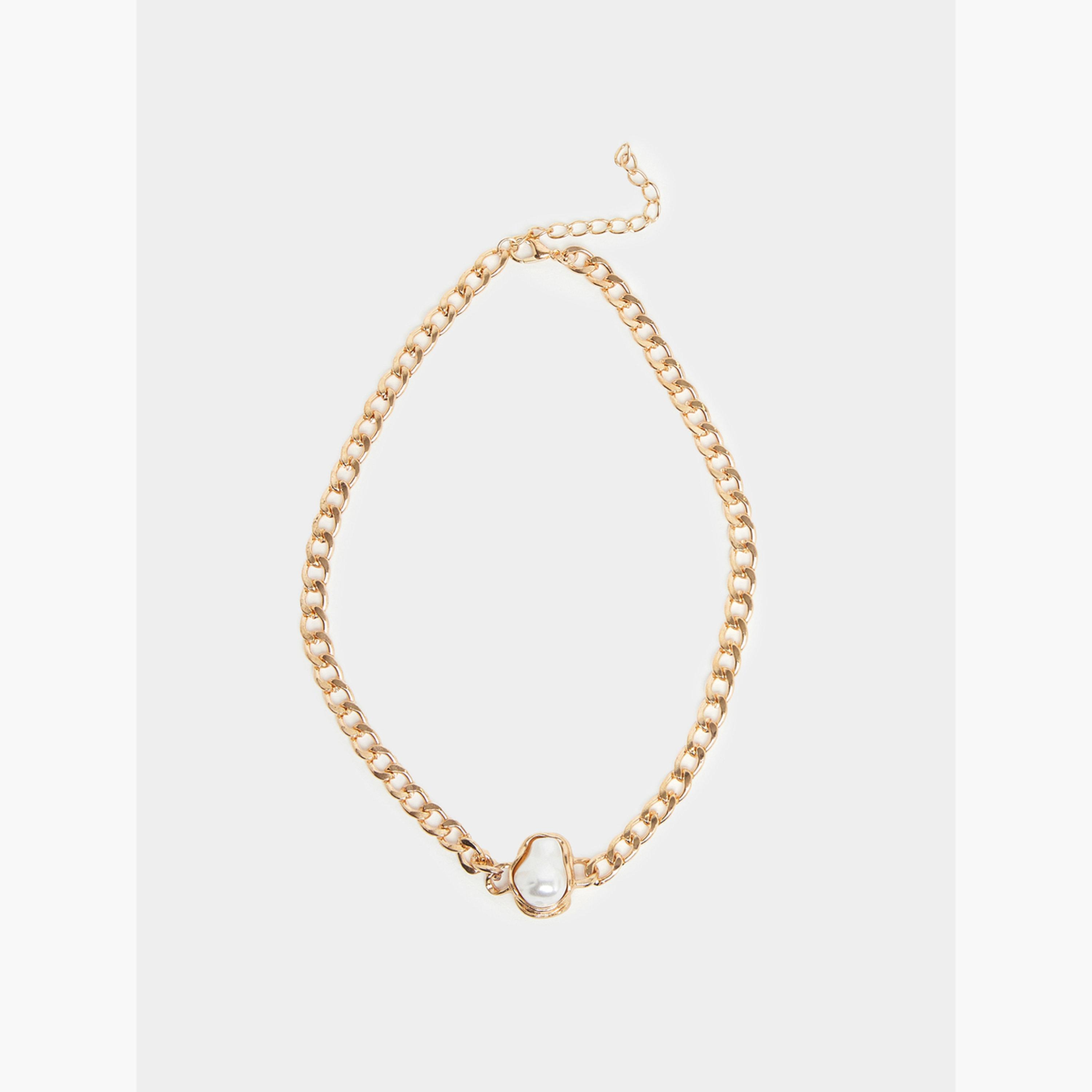 مجموعة من 4 عقد وسوار وخاتم وأقراط بسلسلة ذهبية-women-watchesandjewellery-jewellery-jewellerysets-image-2