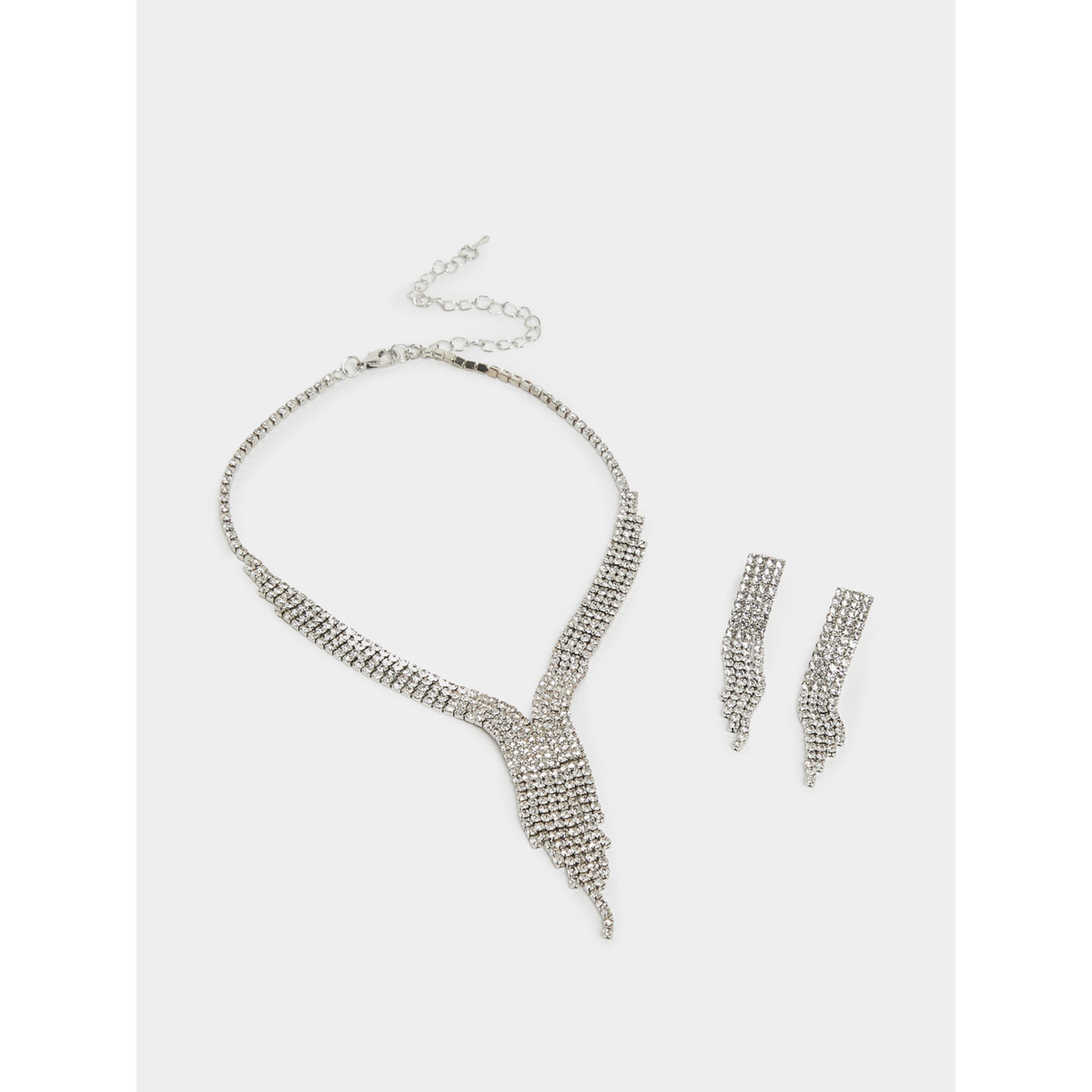 طقم مجوهرات من قلادة وأقراط مزينة-women-watchesandjewellery-jewellery-jewellerysets-image-1