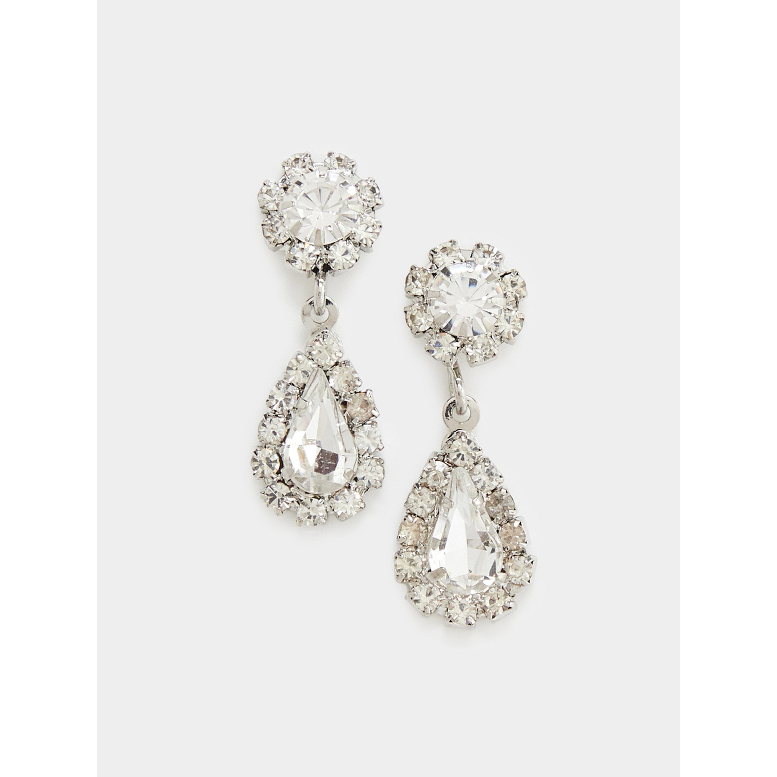 مجموعة من 2 عقد وأقراط مزينة بكريستال فضي-women-watchesandjewellery-jewellery-jewellerysets-image-3