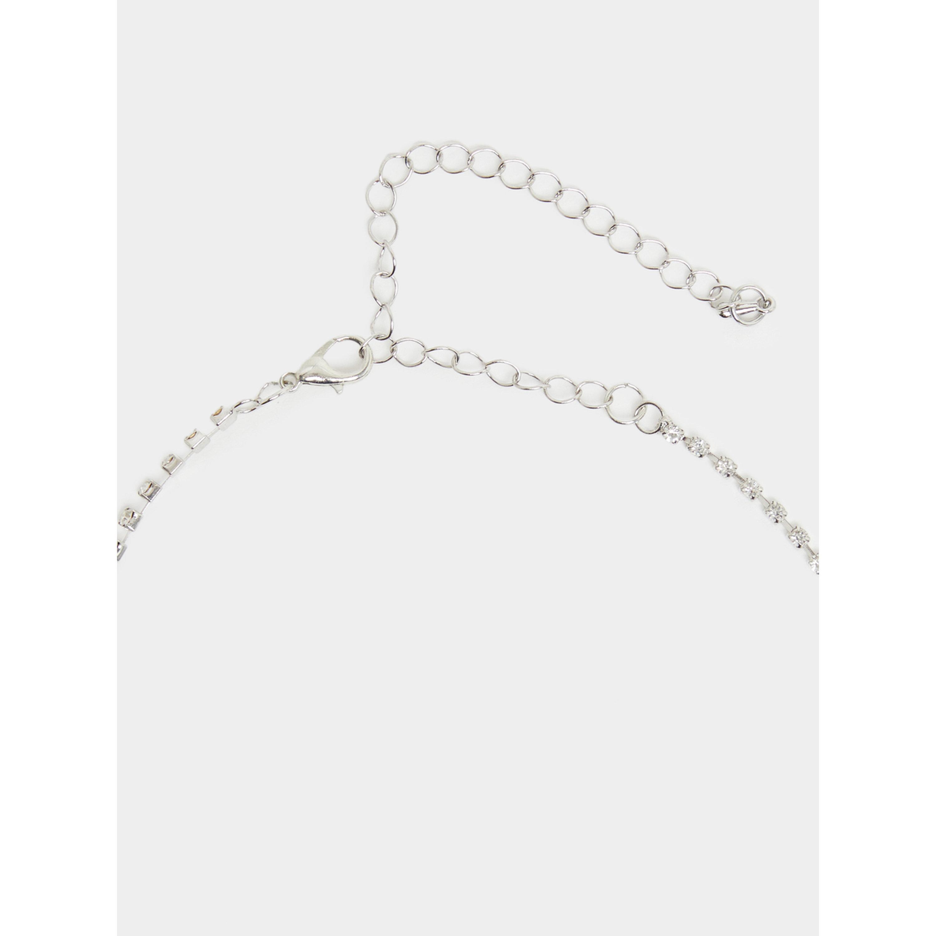Styli Set of 2 - Silver Crystal Embellished Necklace and Earrings-women-watchesandjewellery-jewellery-jewellerysets-image-5