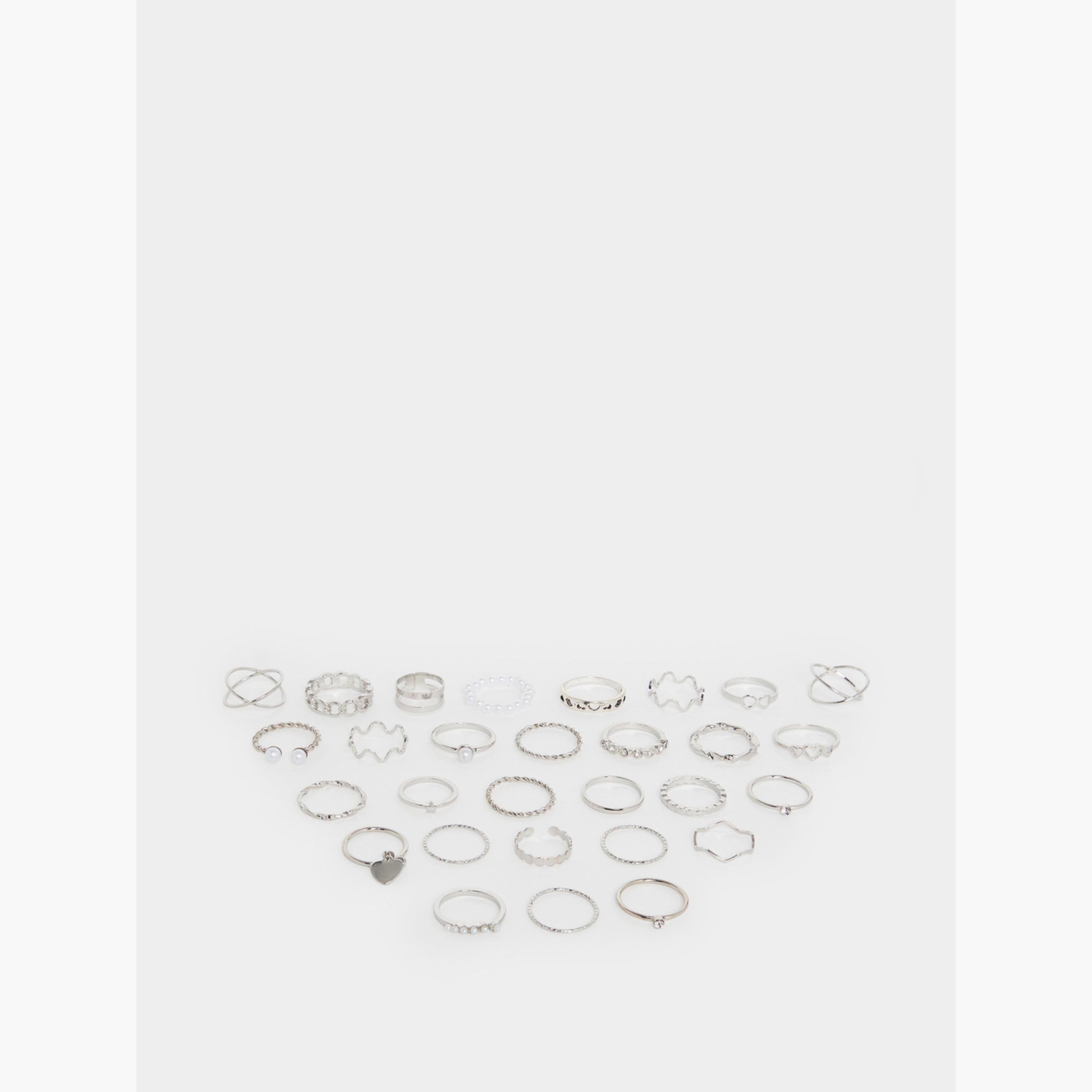 Styli Silver Multipack Ring Set-women-watchesandjewellery-jewellery-rings-image-1