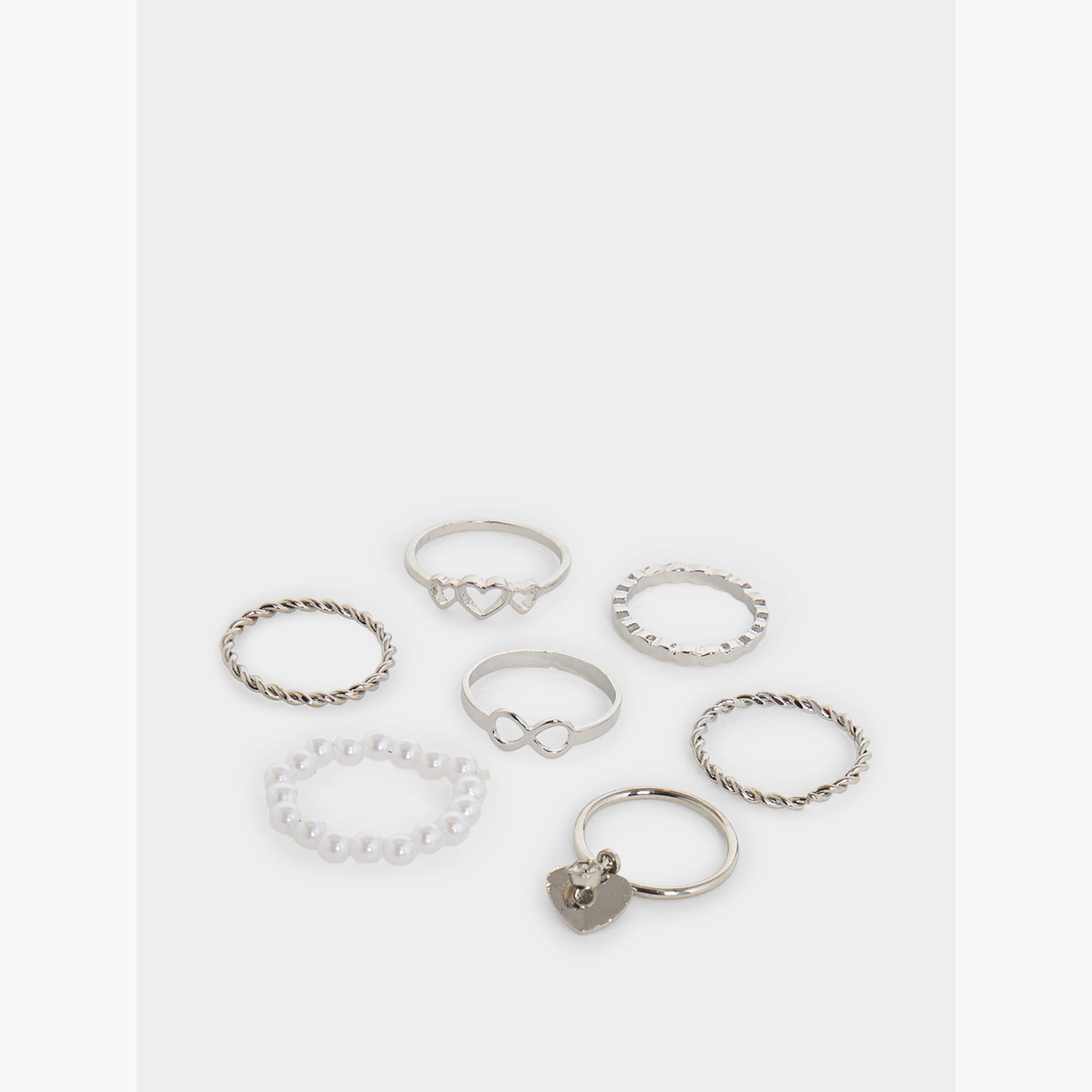 Styli Silver Multipack Ring Set-women-watchesandjewellery-jewellery-rings-image-4